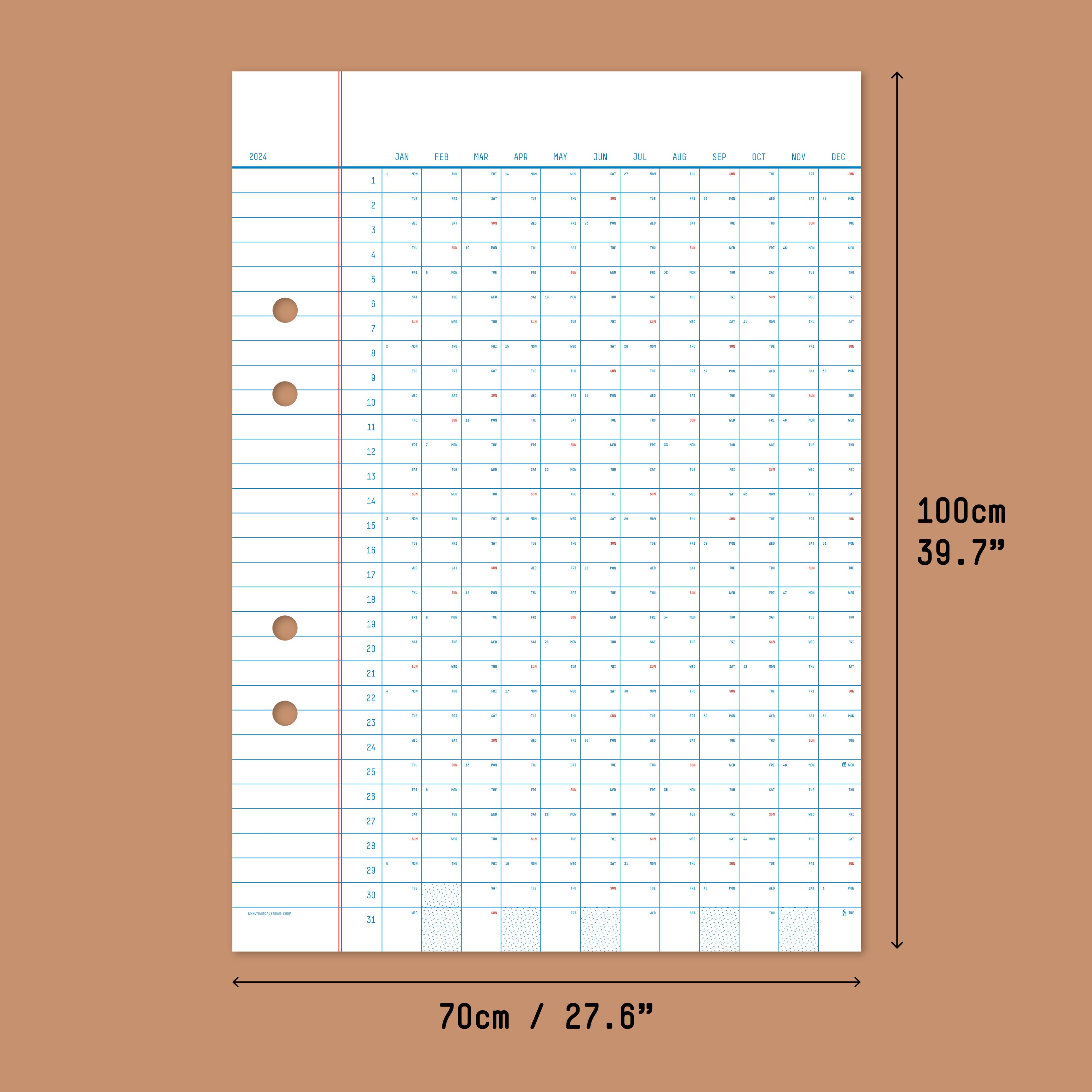 2026 Classic Calendar 70x100cm