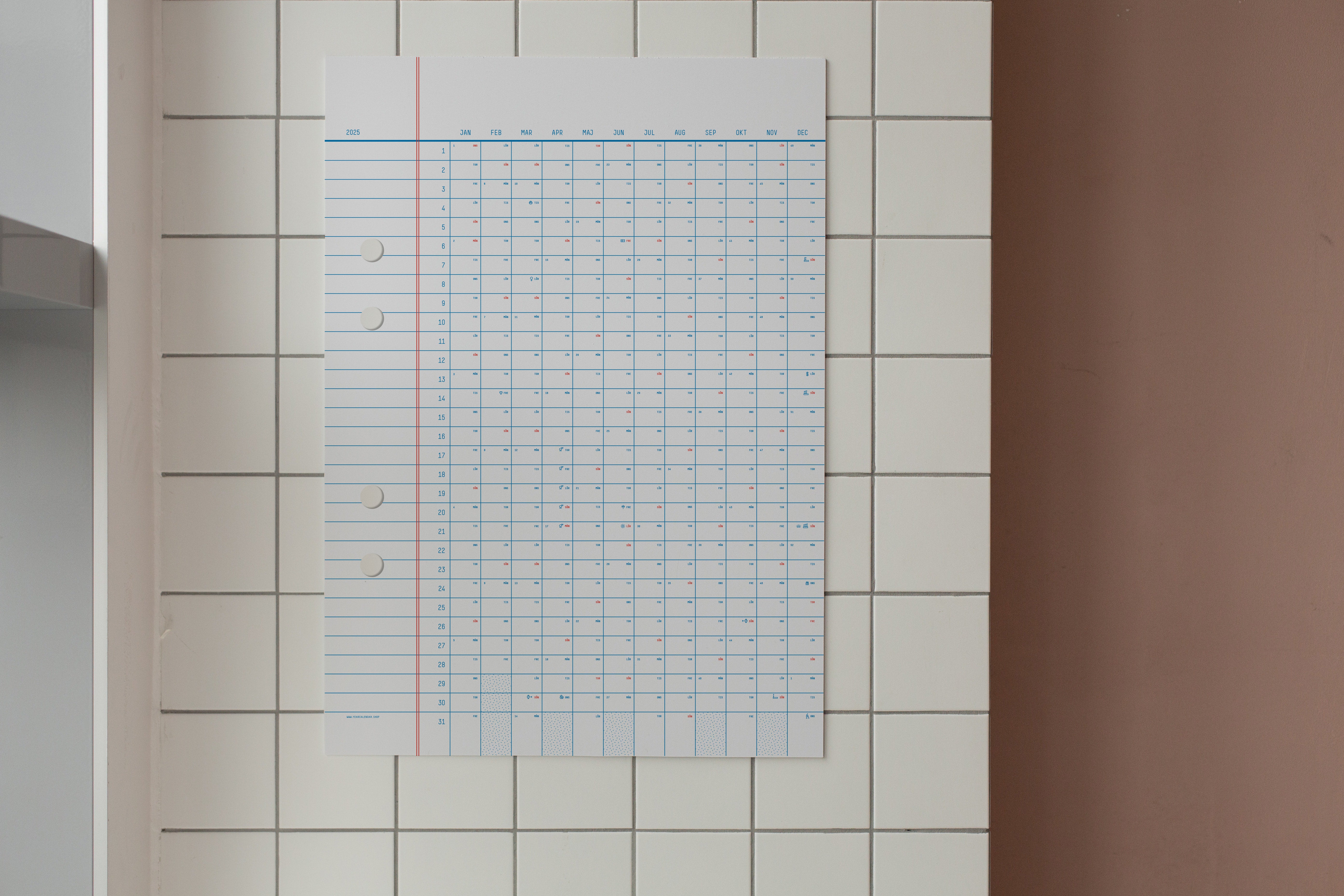 2025 Classic Sweden Calendar 50x70cm