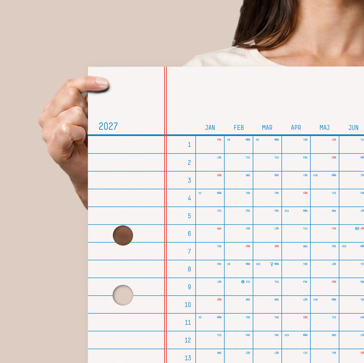 2027 Classic Sweden Calendar 50x70cm