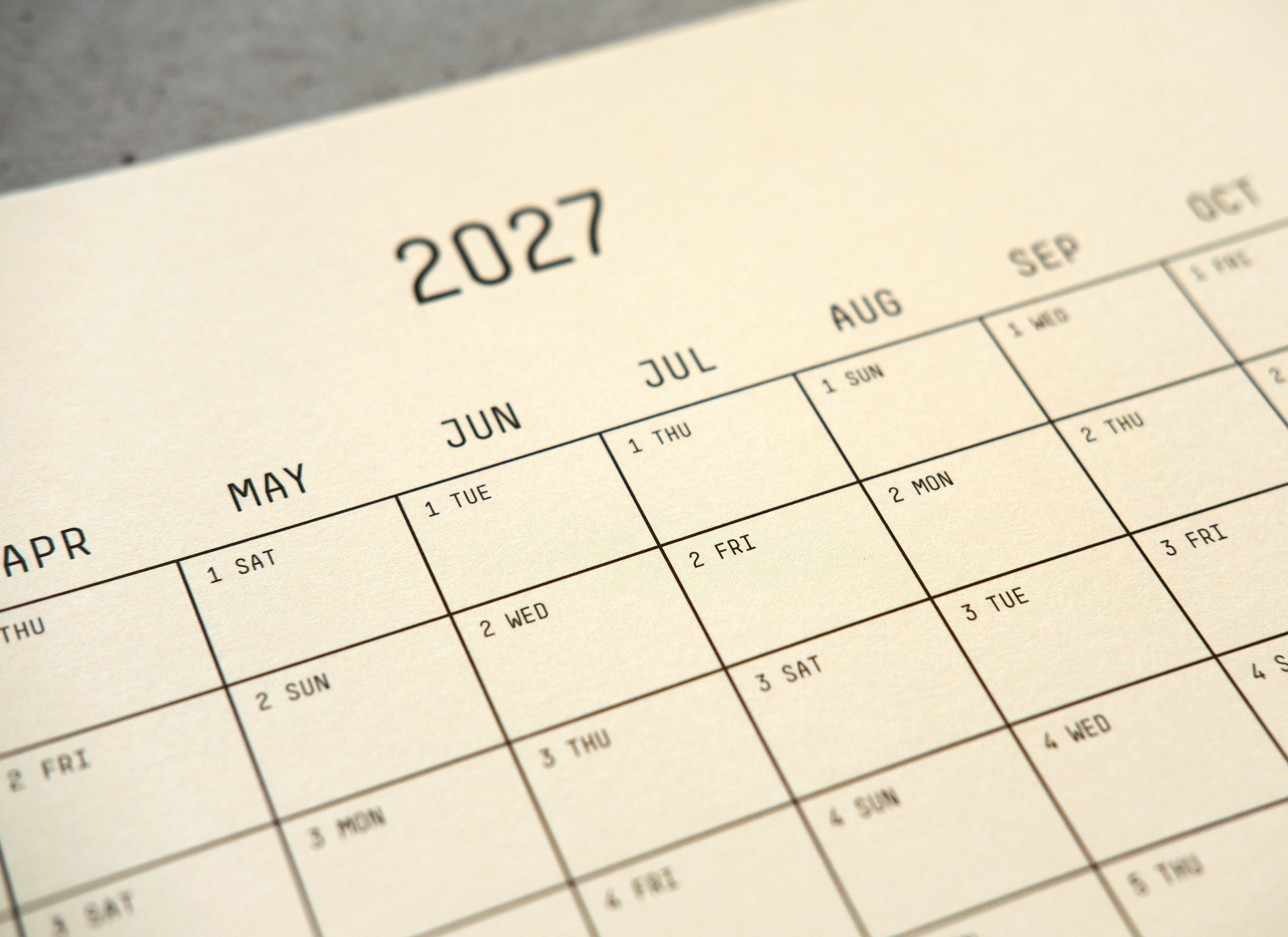 2026-2028, 3Year Calendar 90x62cm