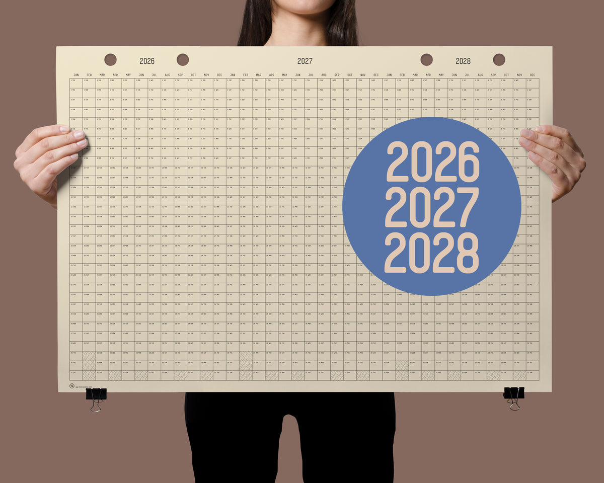 2026-2028, 3Year Calendar 90x62cm