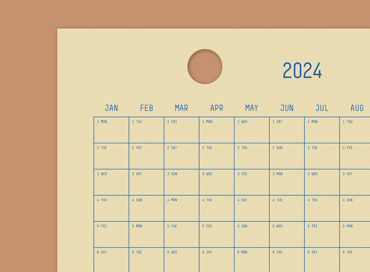 2024-2026, 3Year Calendar 90x62cm