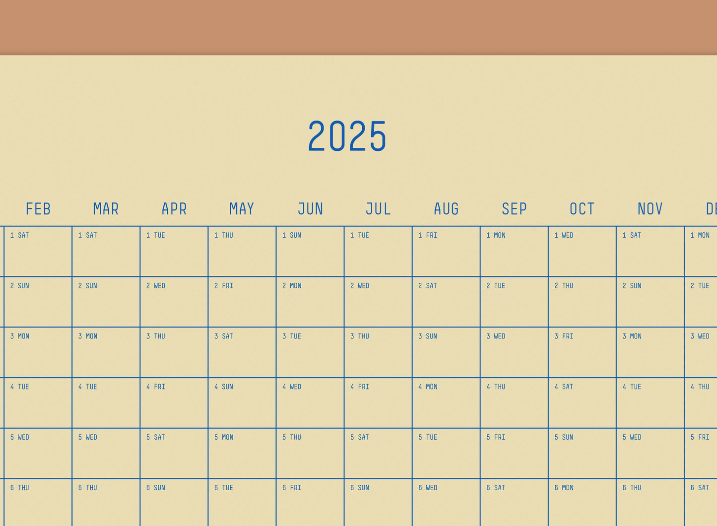 2024-2026, 3Year Calendar 90x62cm