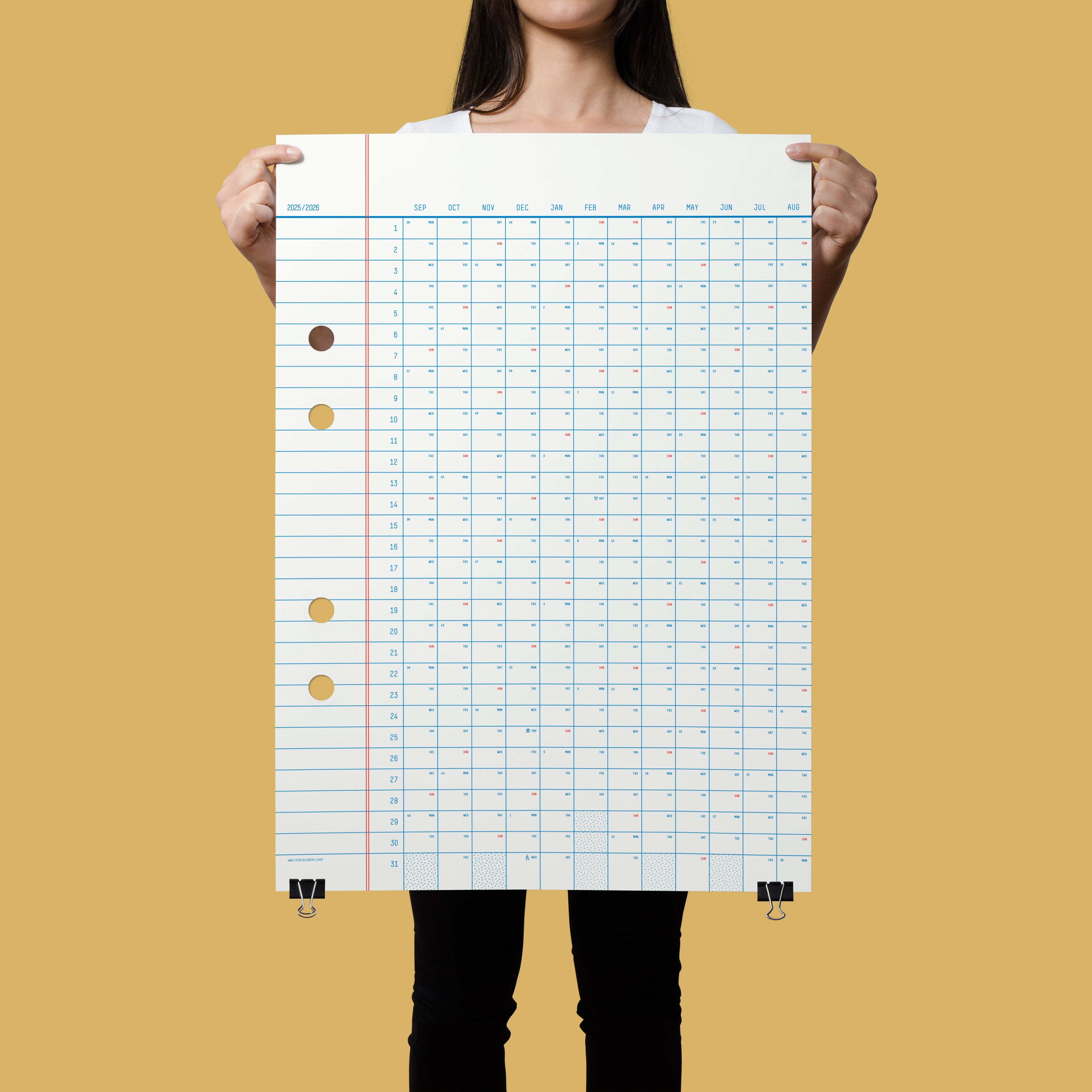 2025-2026 Academic Calendar 50x70cm