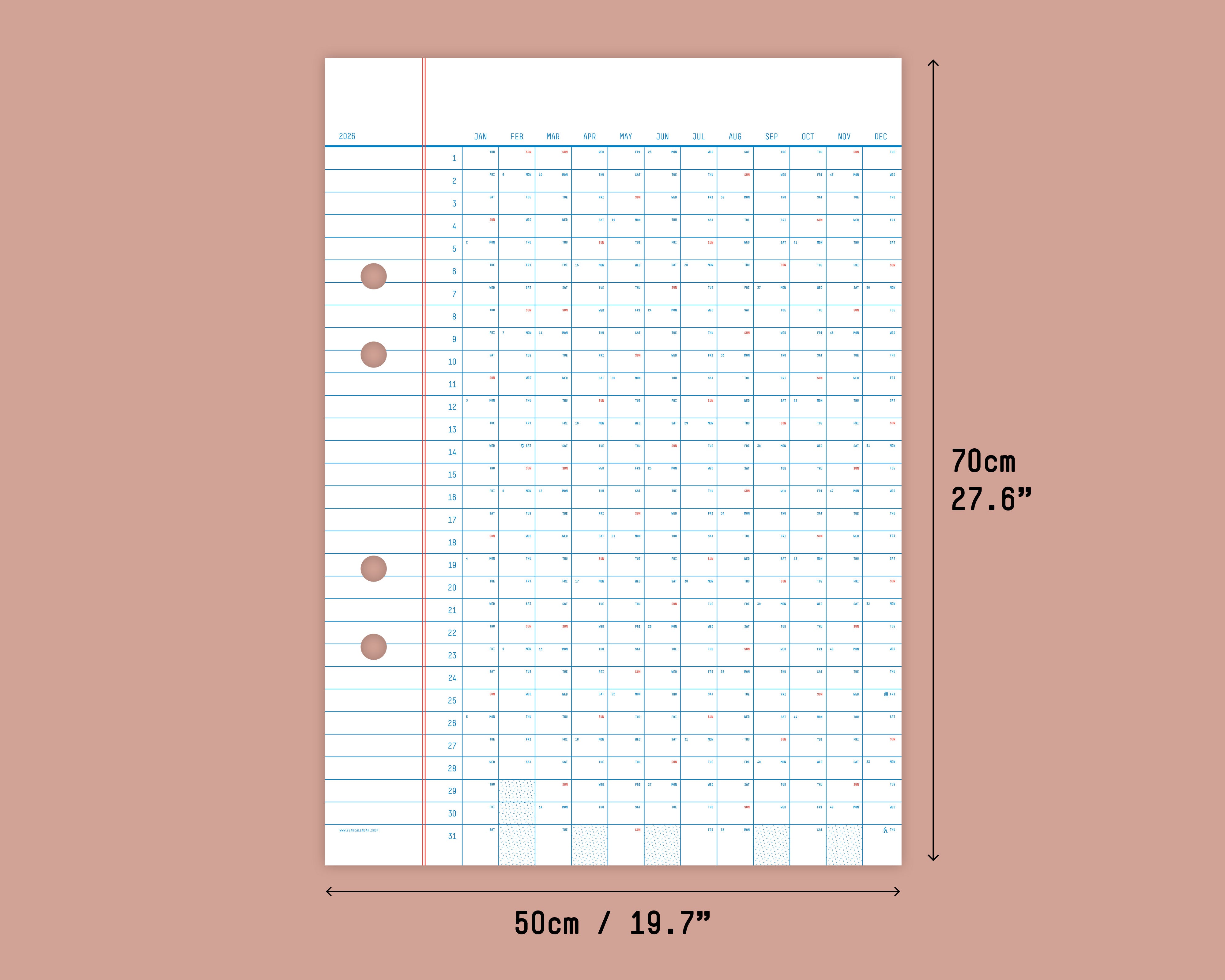 Classic Wall Calendars 2025 + 2026 – Bundle Deal (50x70cm)