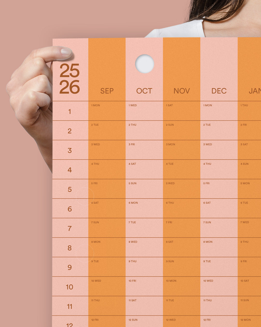2025-2026 Stripe Calendar Academic Year 50x70cm