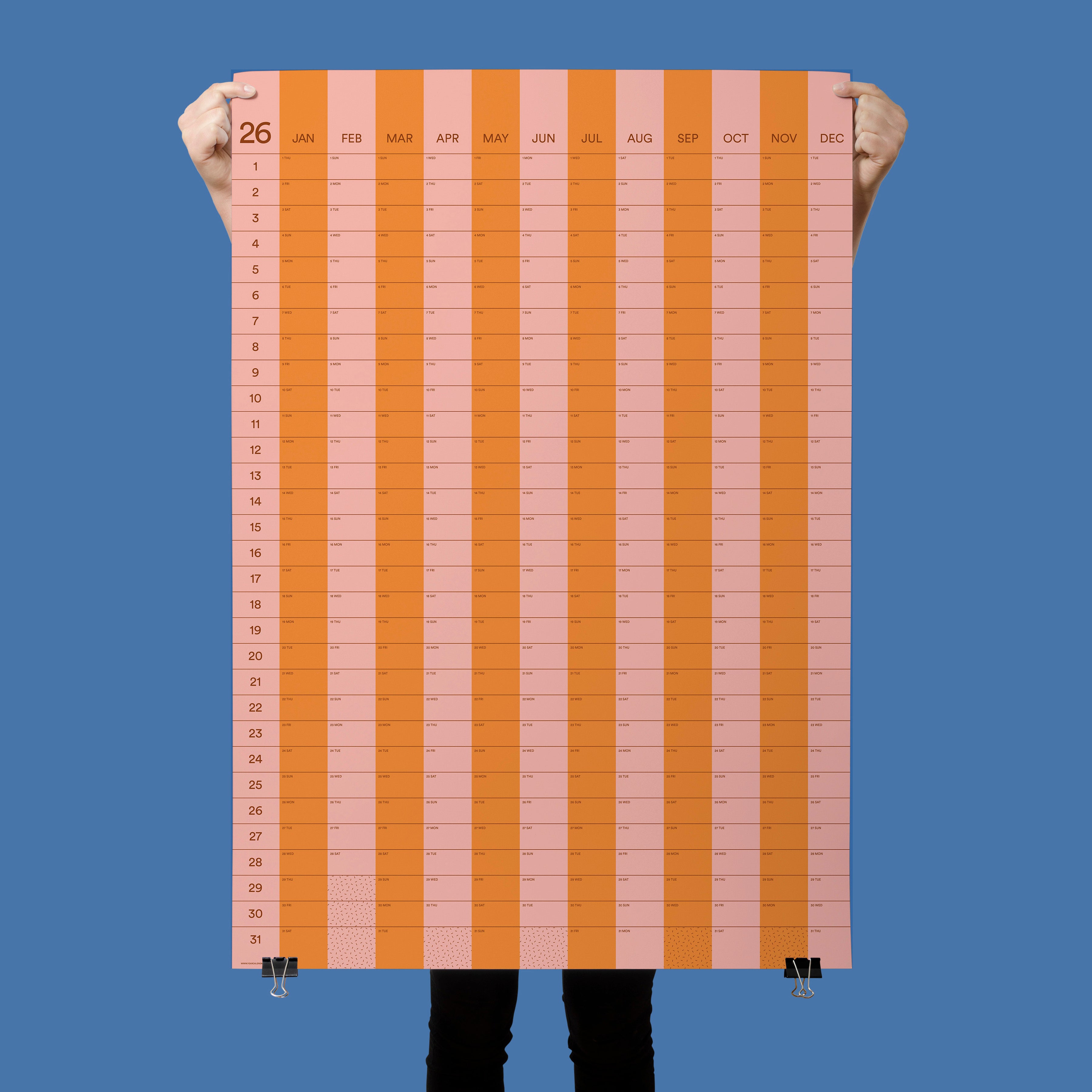 2026 Stripe Calendar 70x100cm