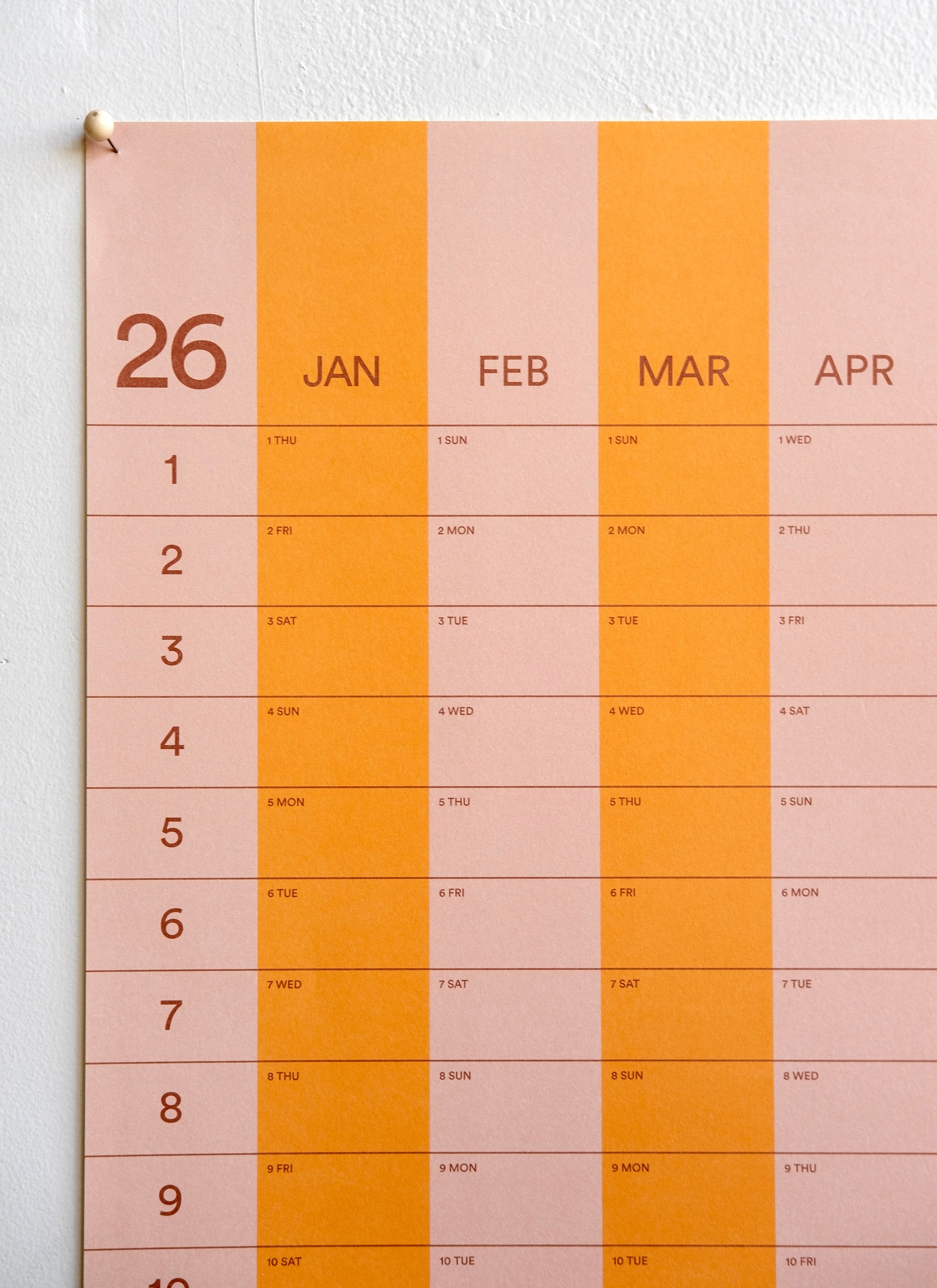 2026 Stripe Calendar 70x100cm