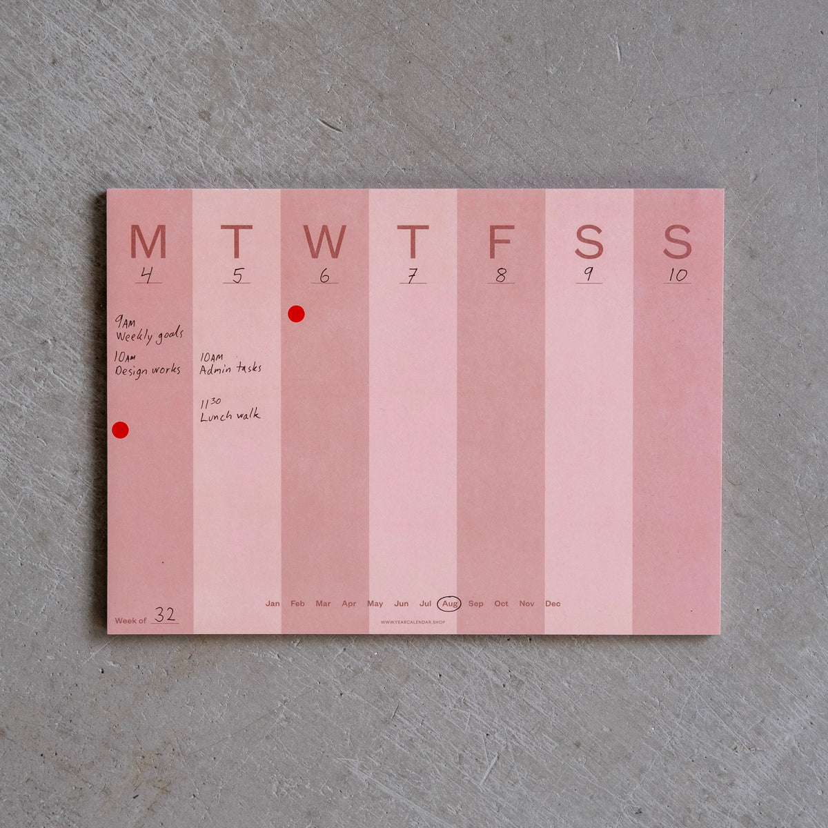 A4 Weekly Planner Pad