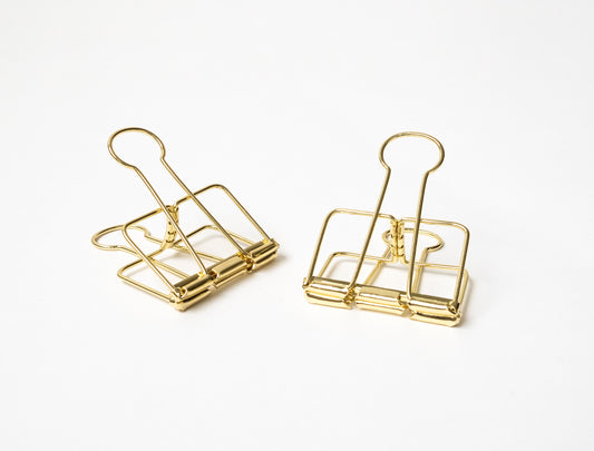 Wire Metal Paper Clip Gold, 50mm, X2