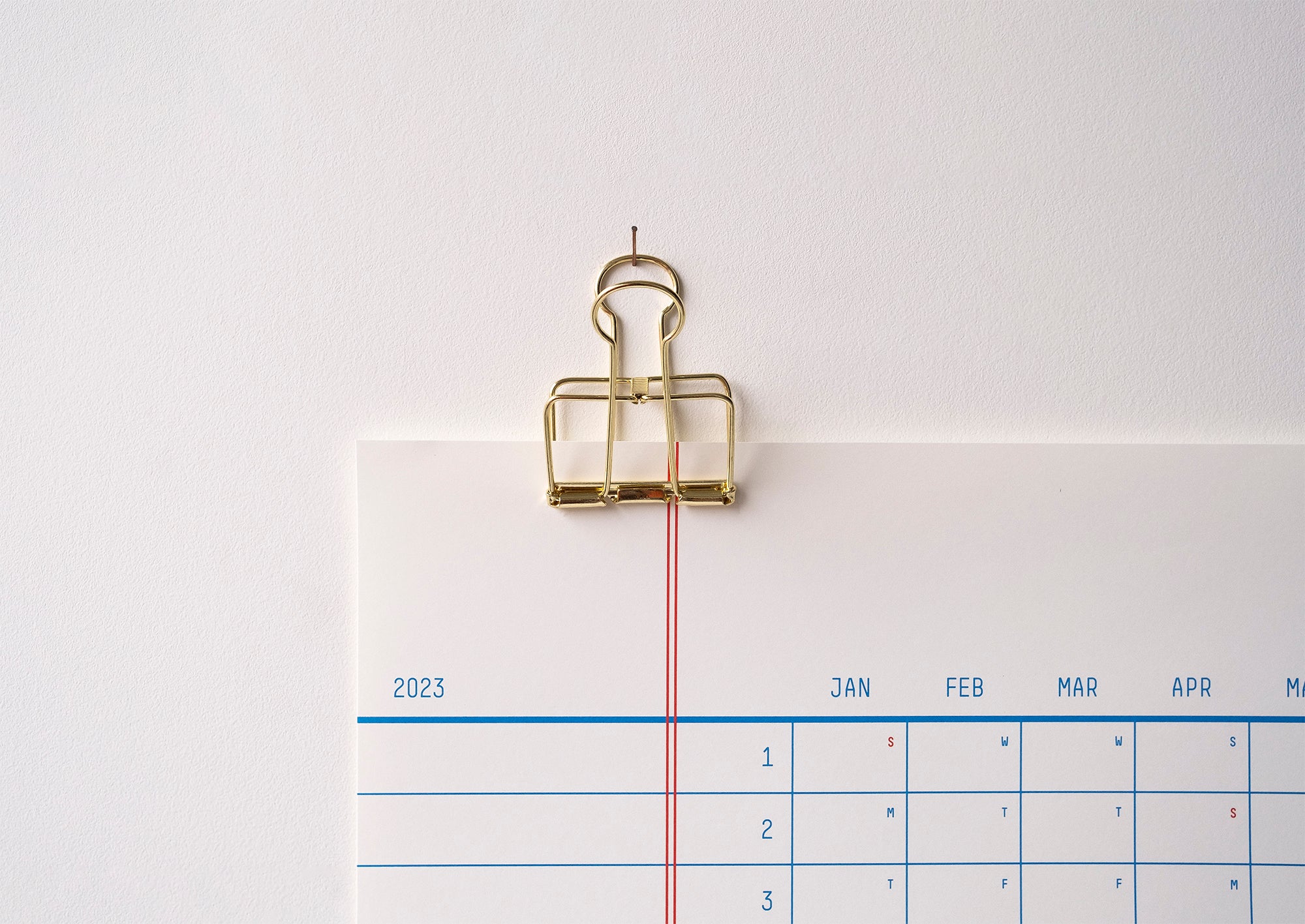 Wire Metal Paper Clip Gold, 50mm, X2