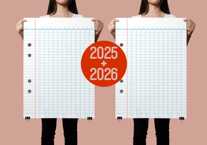 Classic Wall Calendars 2025 + 2026 – Bundle Deal (50x70cm)