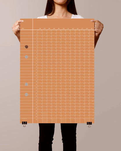 2025 Brown Calendar 50x70cm