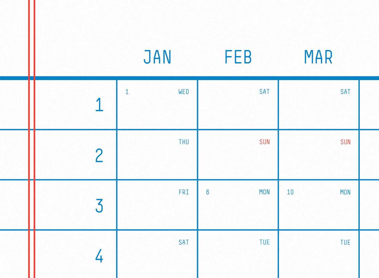 2026 Classic Calendar 70x100cm