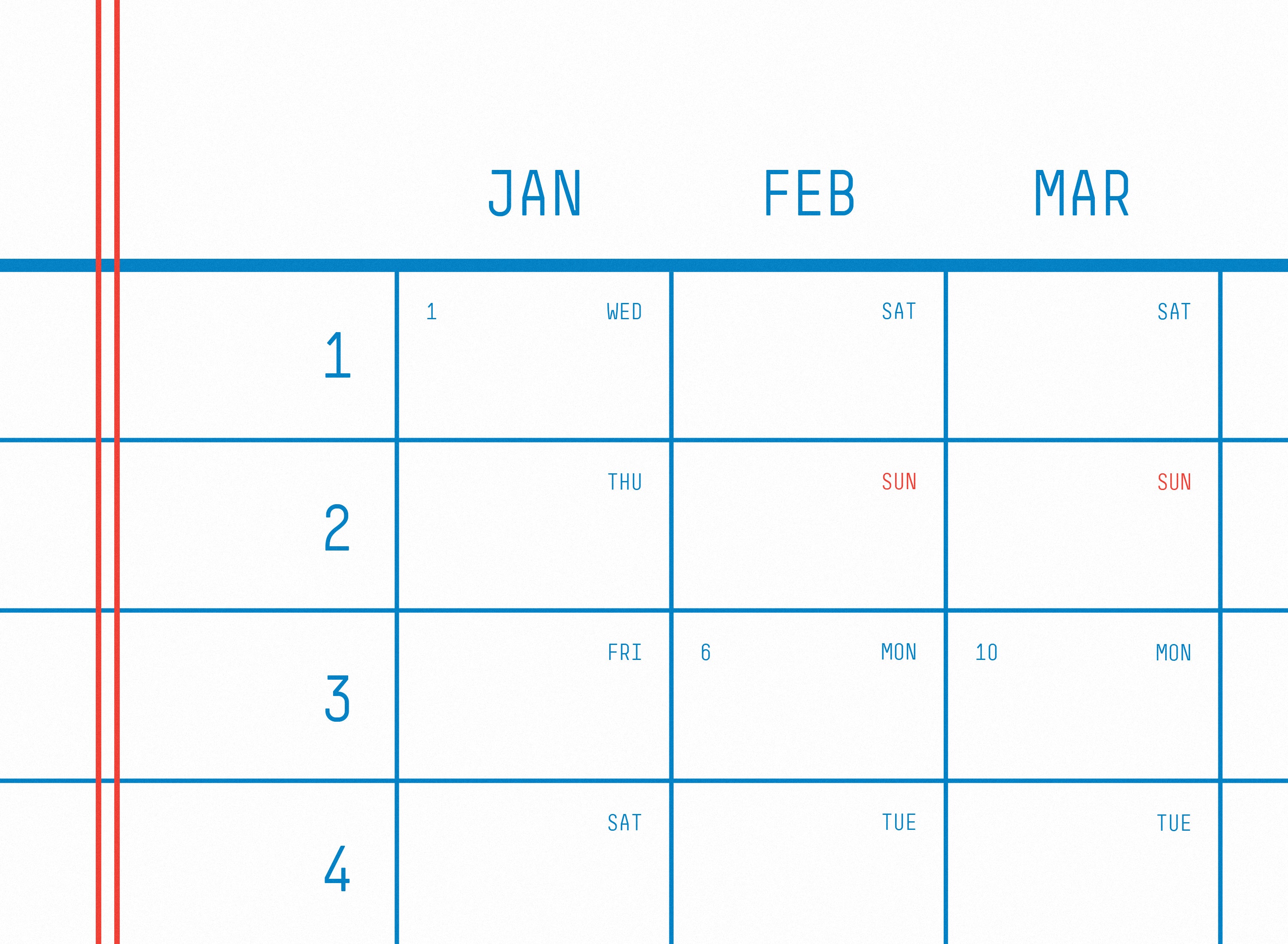 2026 Classic Calendar 70x100cm