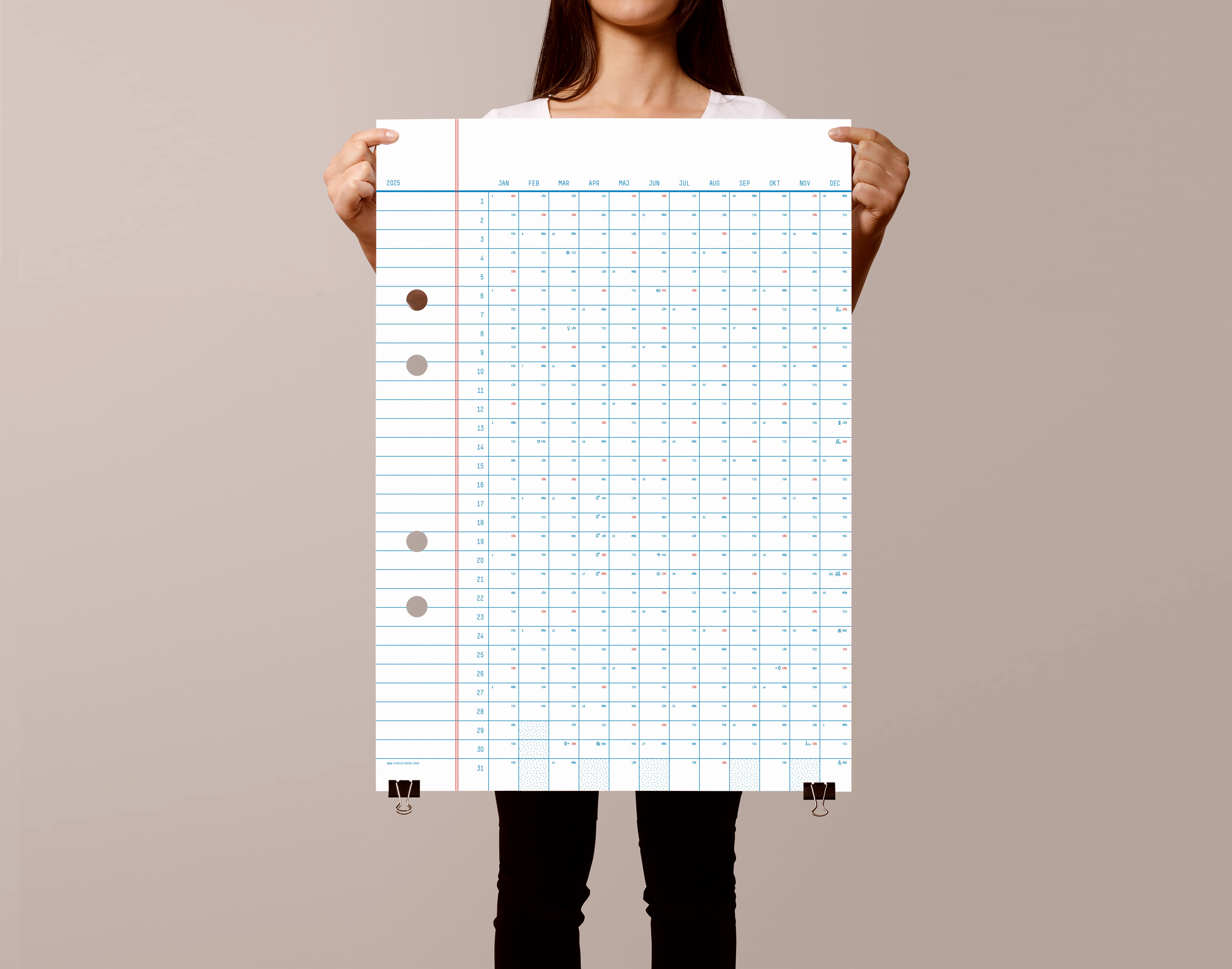 2025 Classic Sweden Calendar 50x70cm