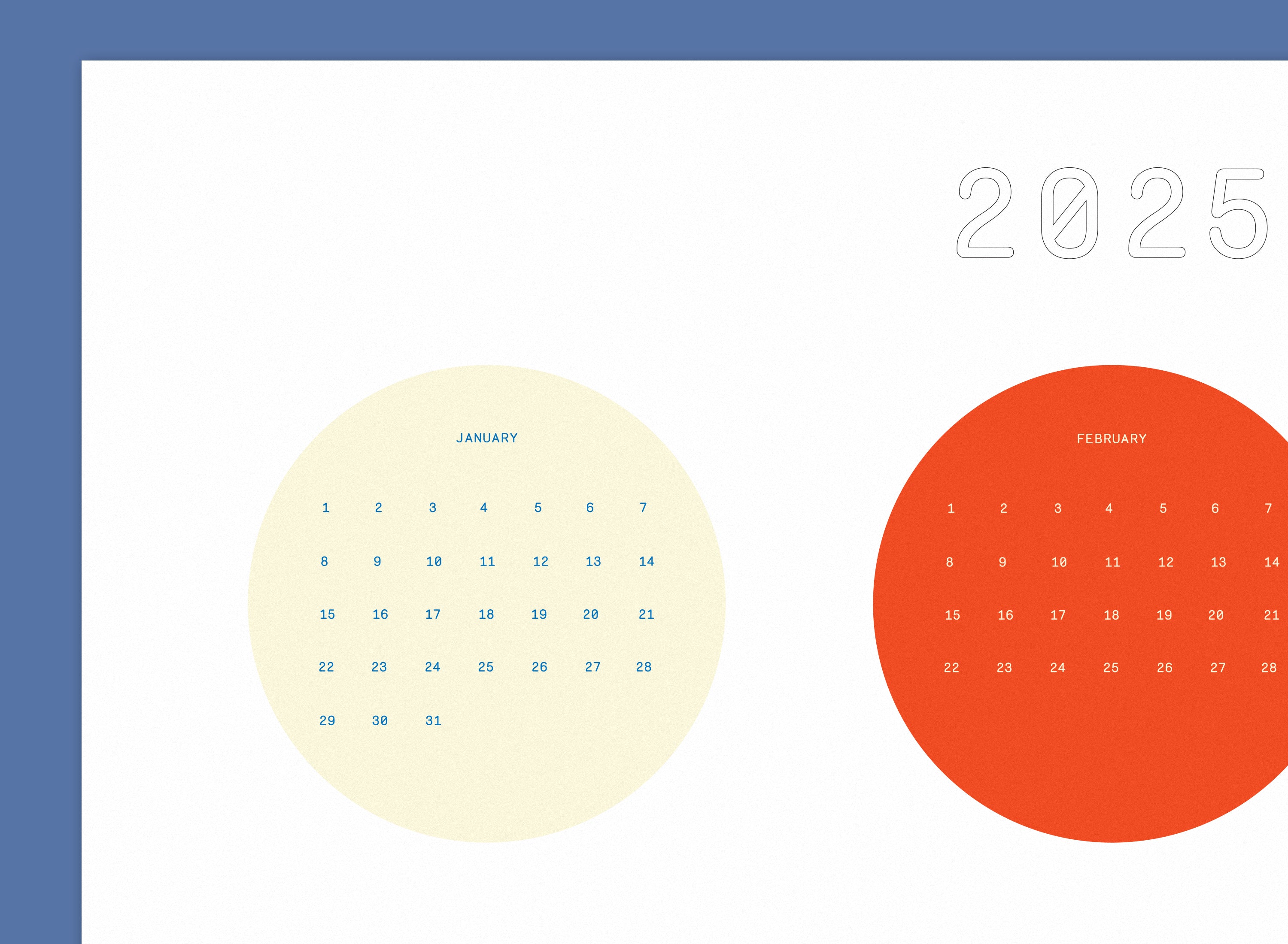 2025 Dots Calendar 70x100cm
