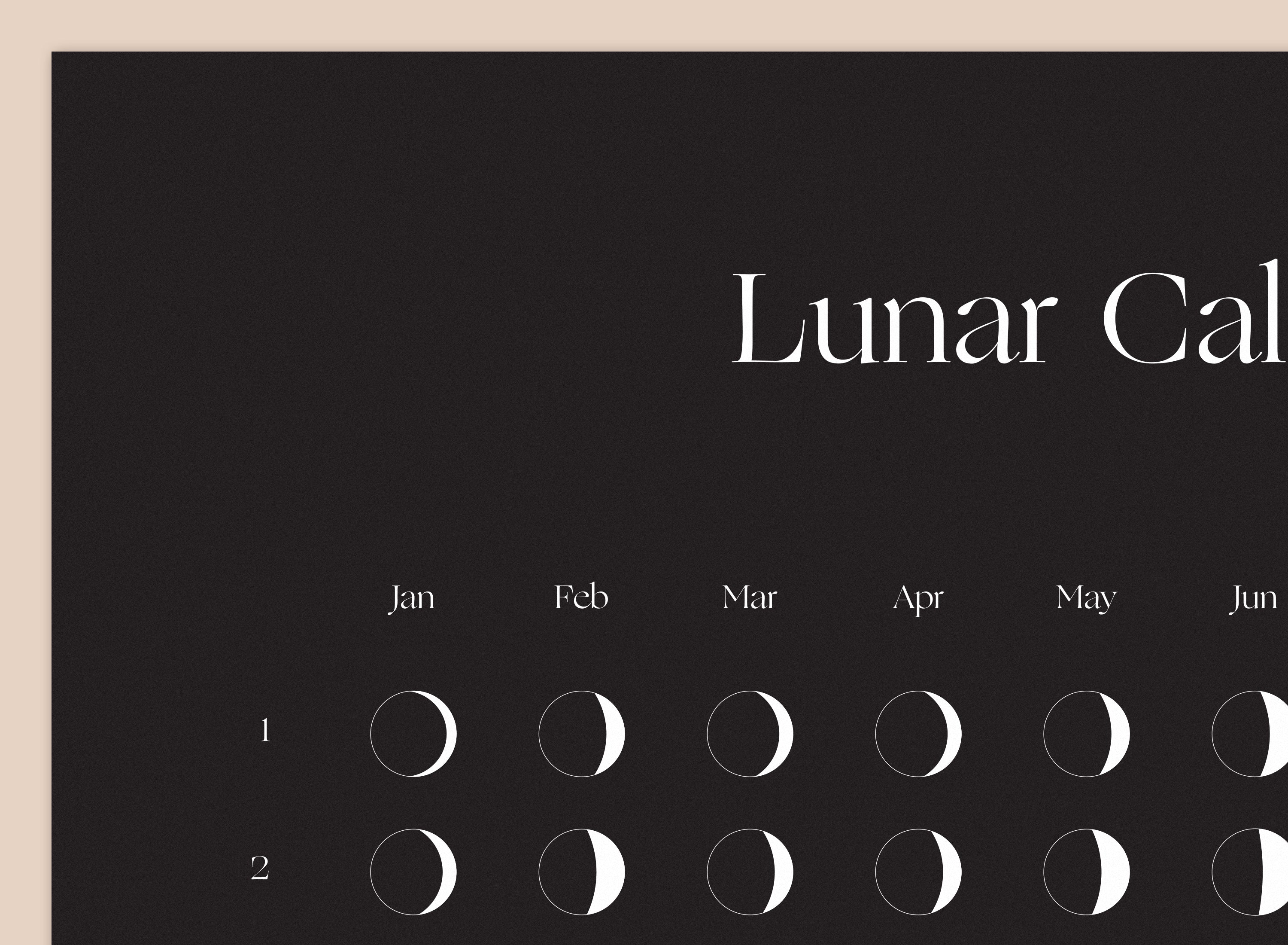 2025 Lunar Calendar 50x100cm