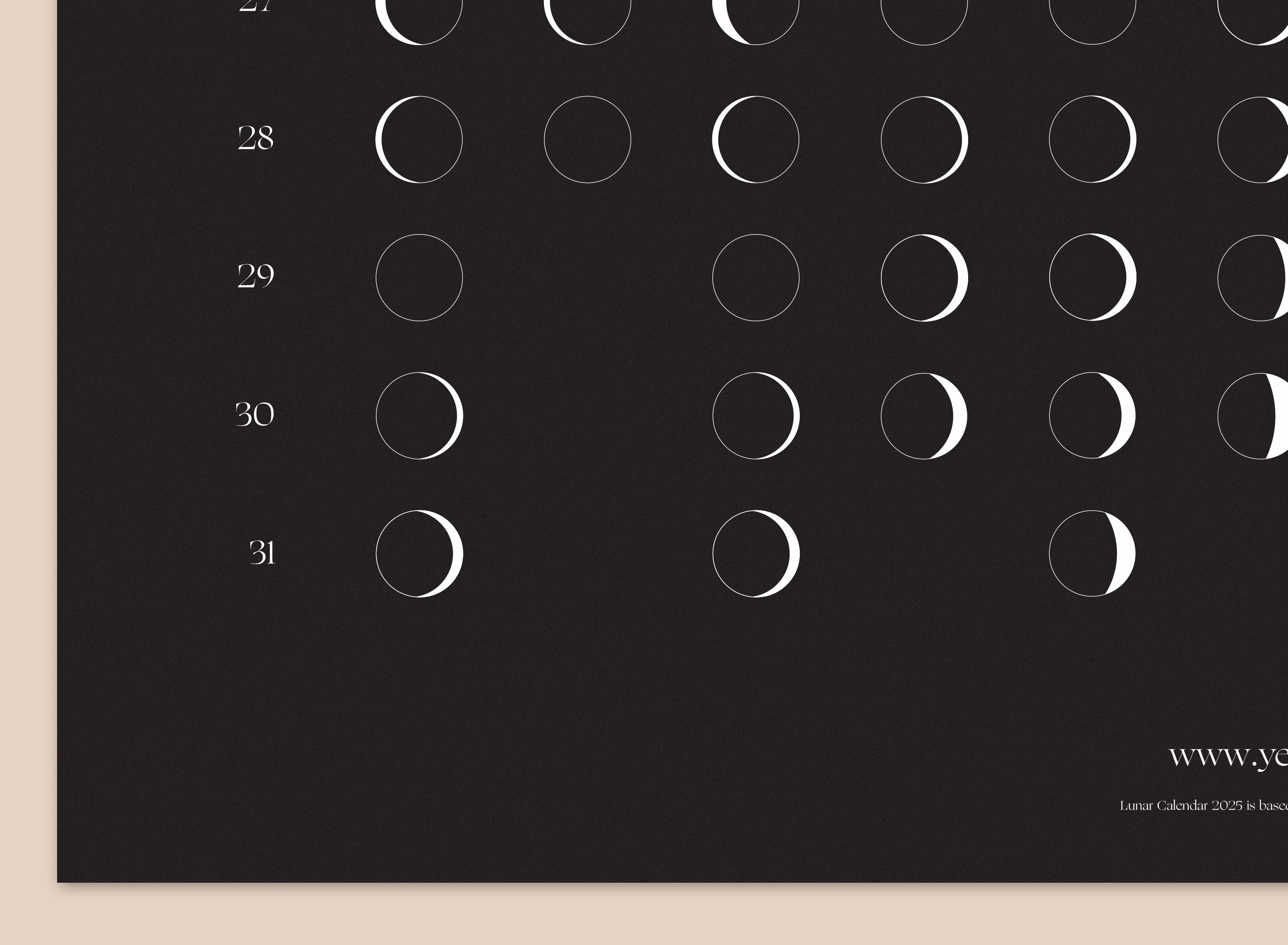 2025 Lunar Calendar 50x100cm