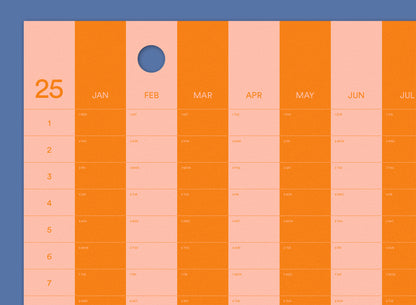 2025 Stripe Calendar 50x70cm