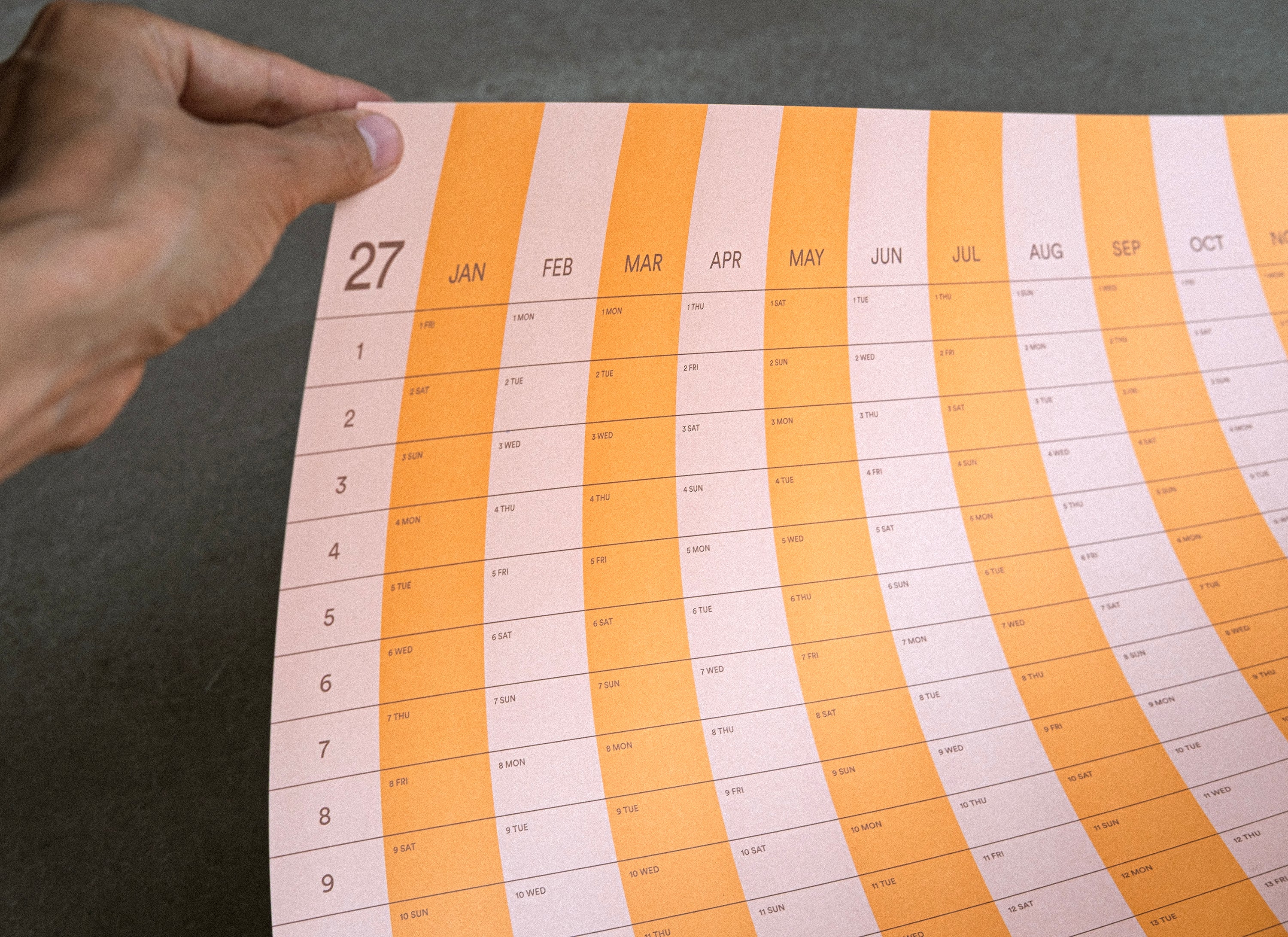 2027 Stripe Calendar 50x70cm