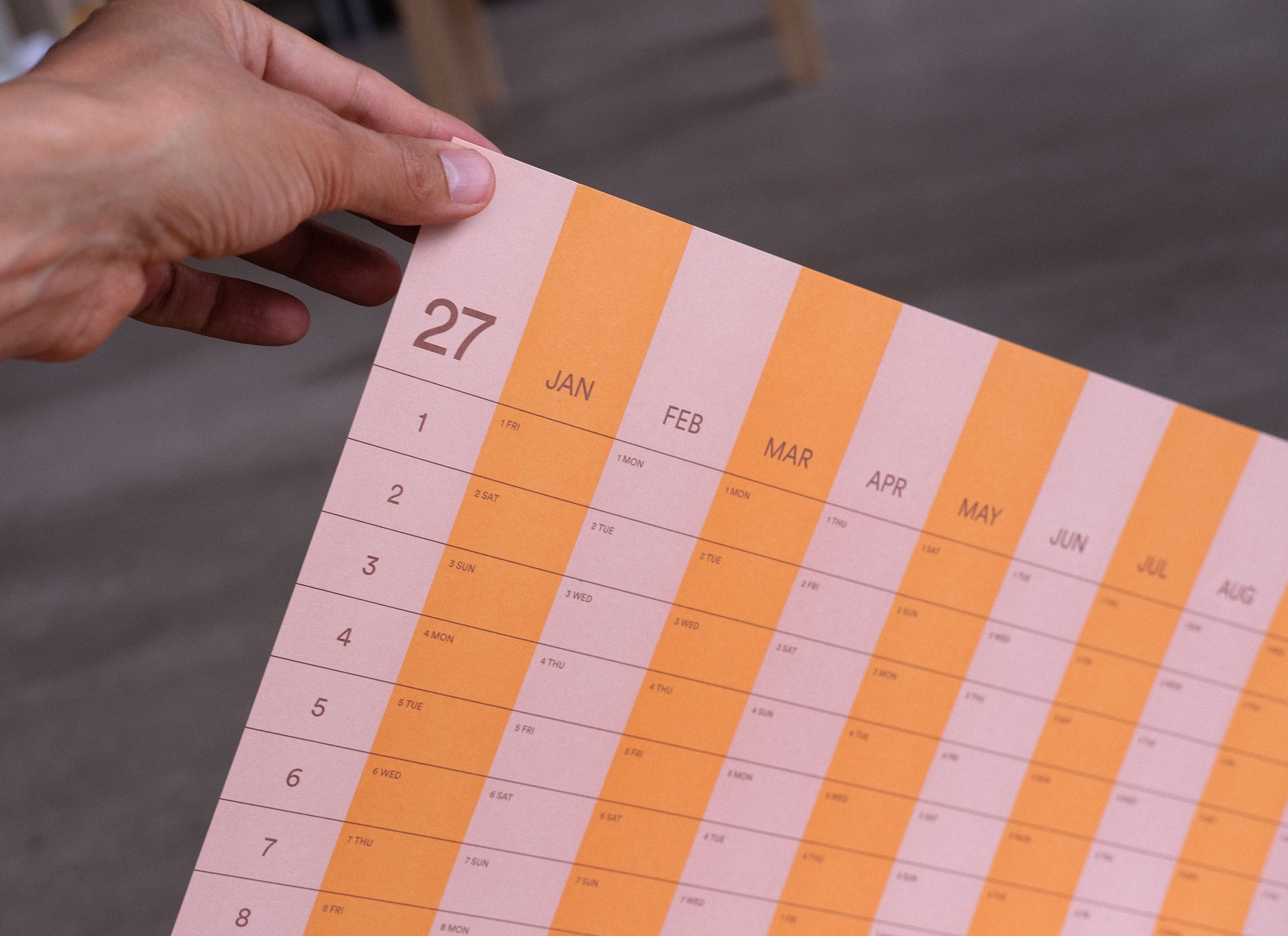 2027 Stripe Calendar 50x70cm