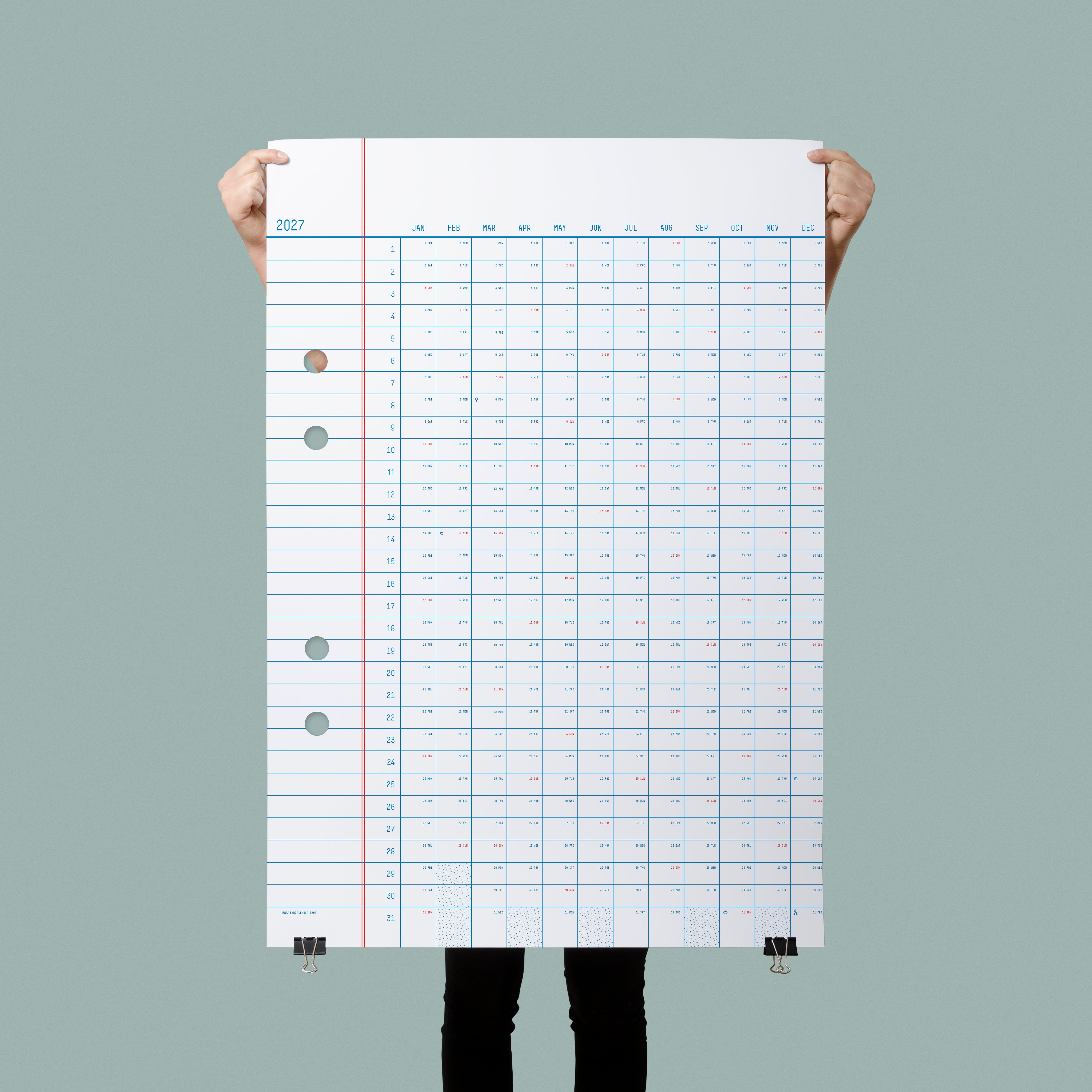 2027 Classic Calendar 70x100cm