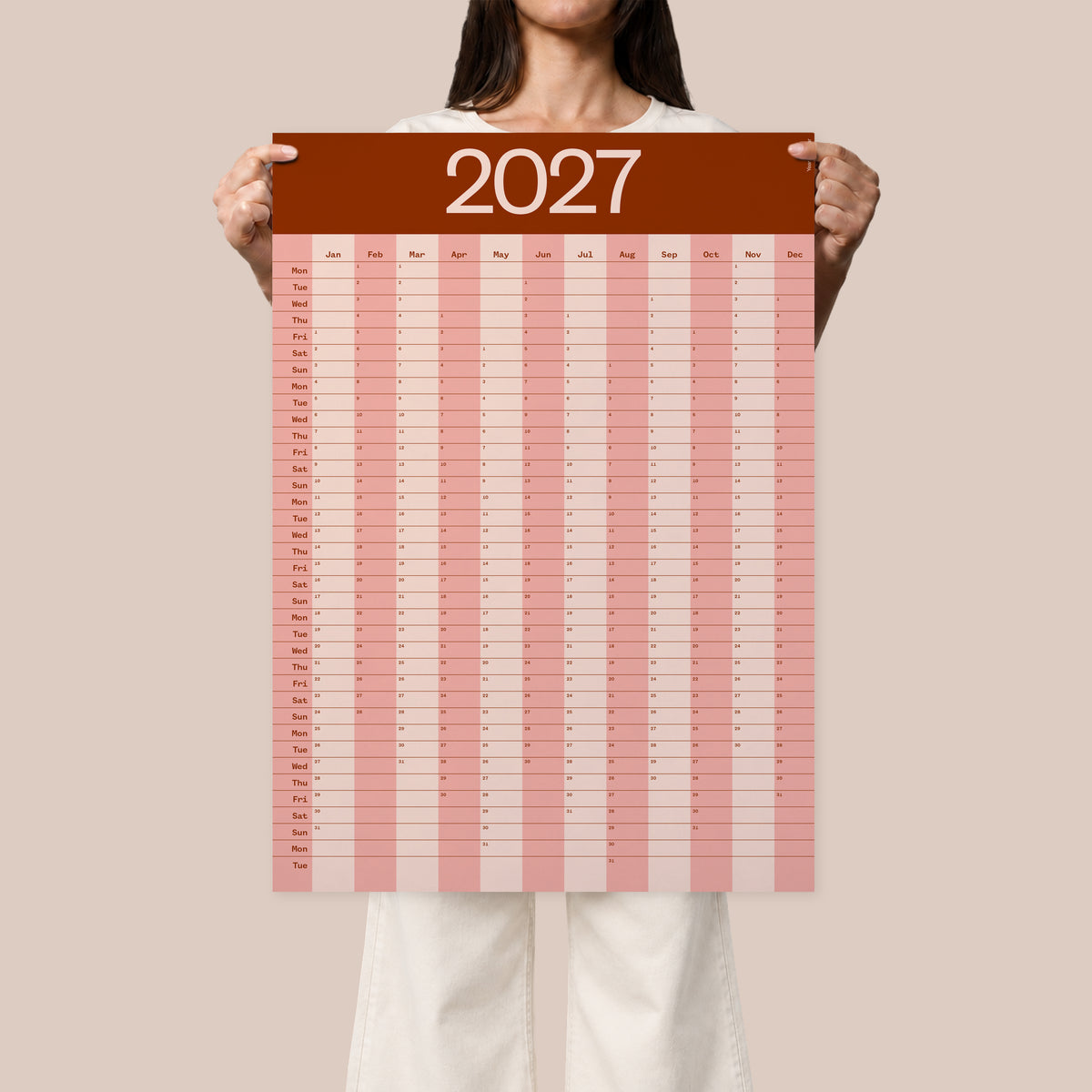 2027 Weekday-aligned calendar