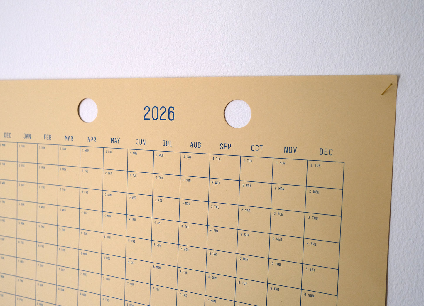2024–2026, 3-Jahres-Kalender, 90 x 62 cm