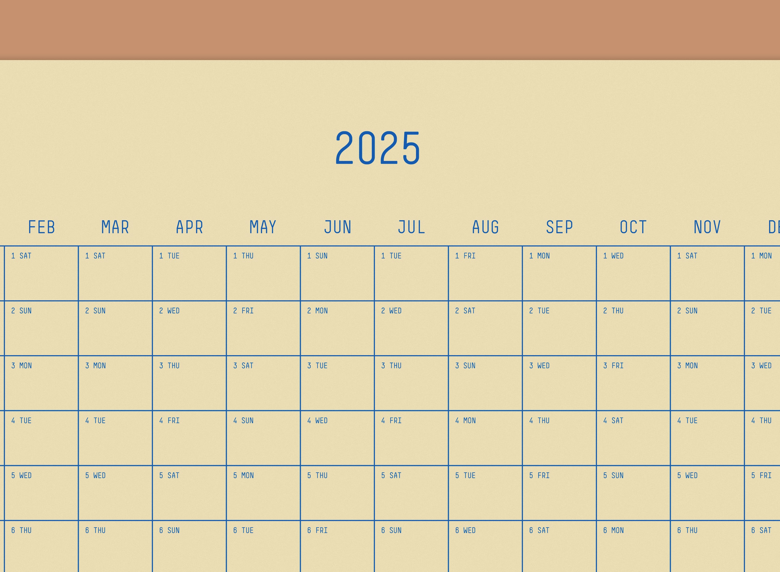 2024-2026, 3Year Calendar 90x62cm