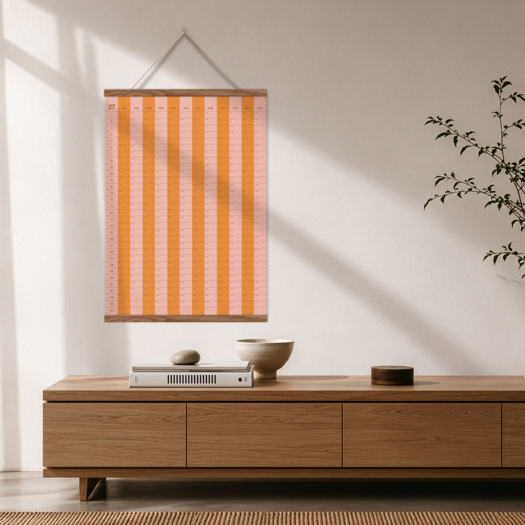 2027 Stripe Calendar 70x100cm