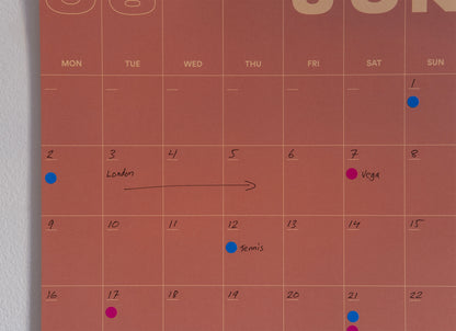 A3 Undated Wall Calendar