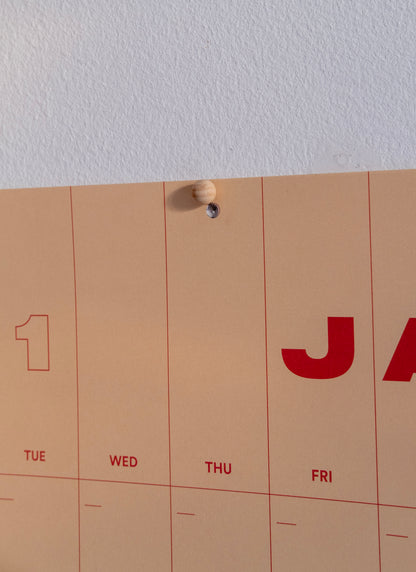 A3 Undated Wall Calendar