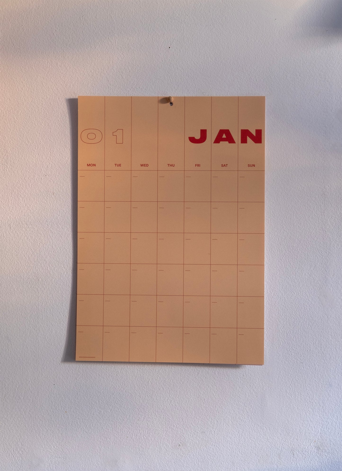 A3 Undated Wall Calendar