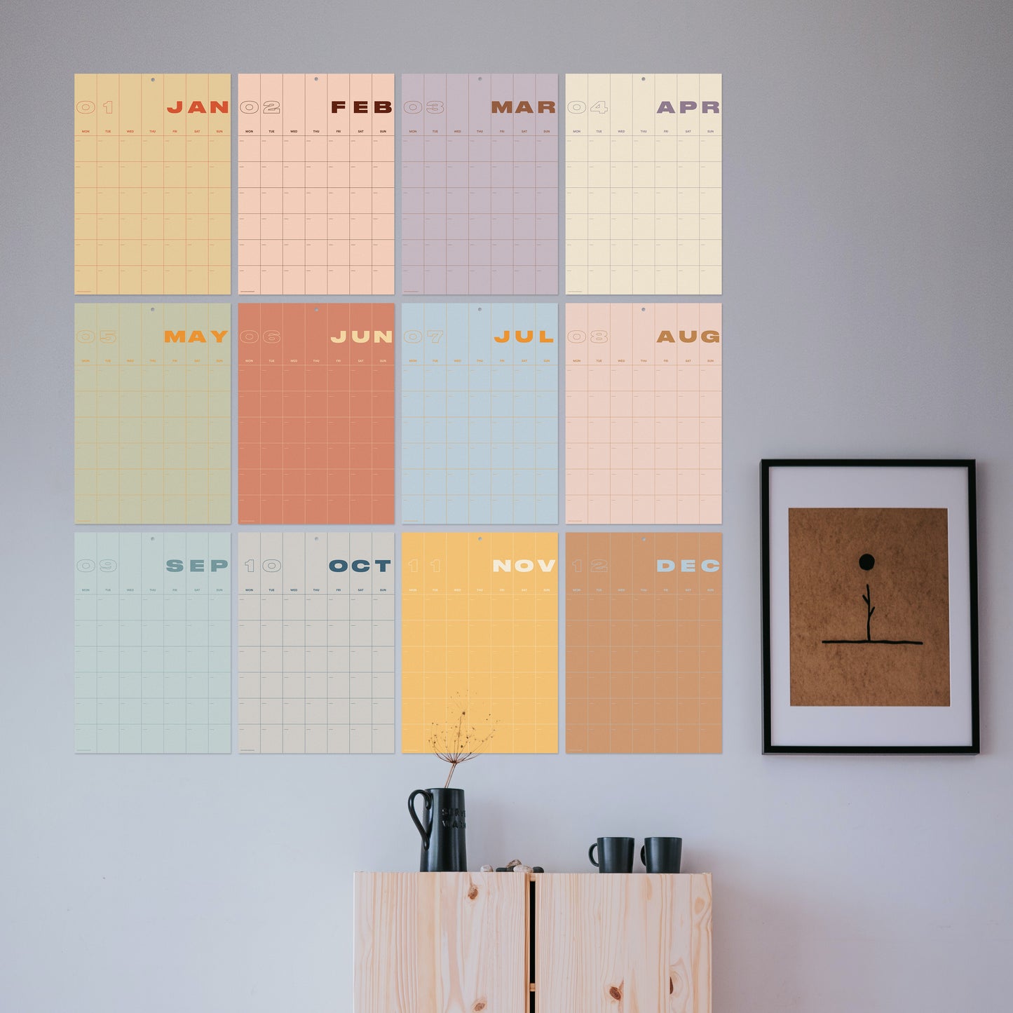 A3 Undated Wall Calendar