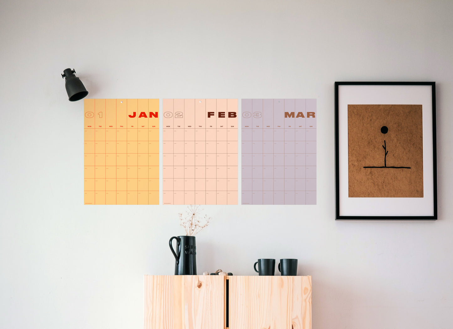 A3 Undated Wall Calendar