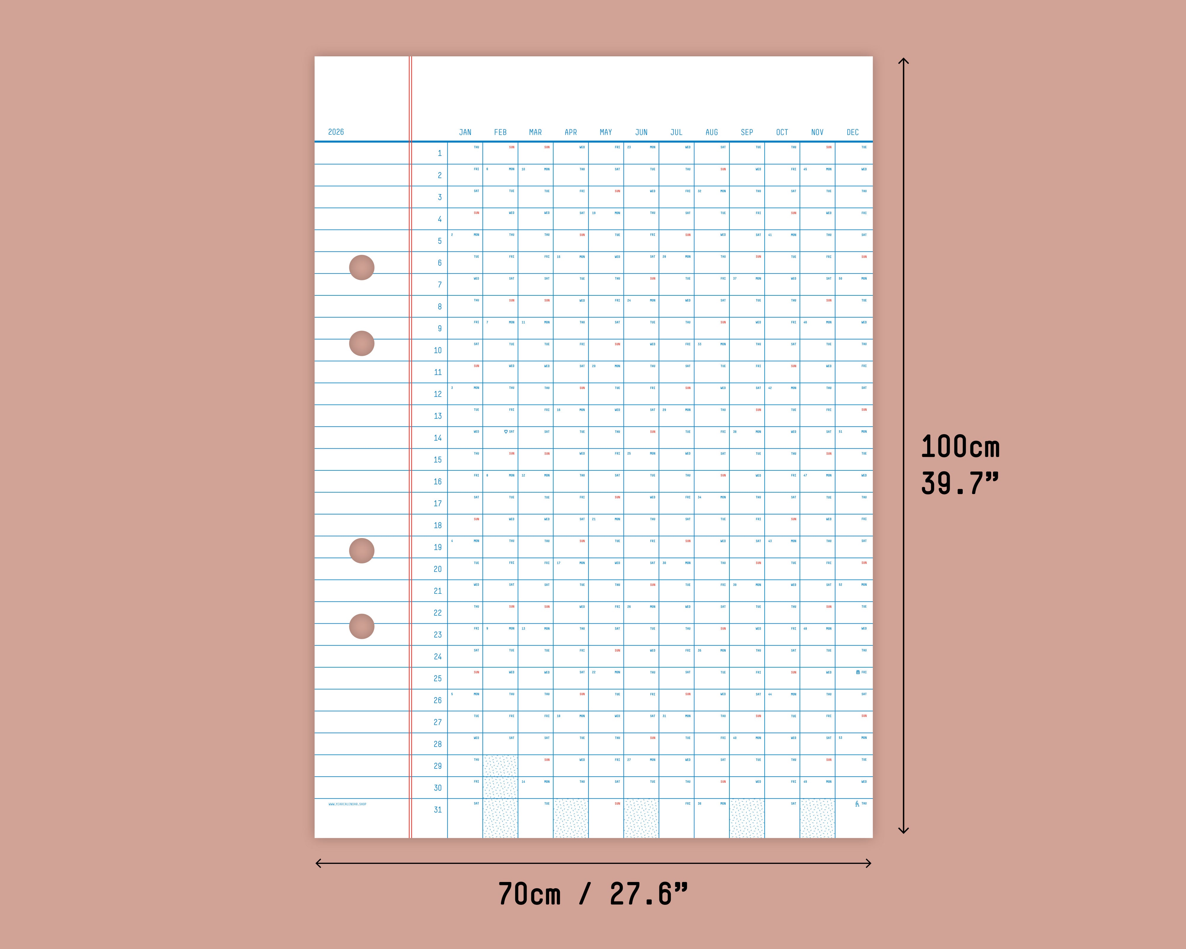 Classic Wall Calendars 2025 + 2026 – Bundle Deal (70x100cm)