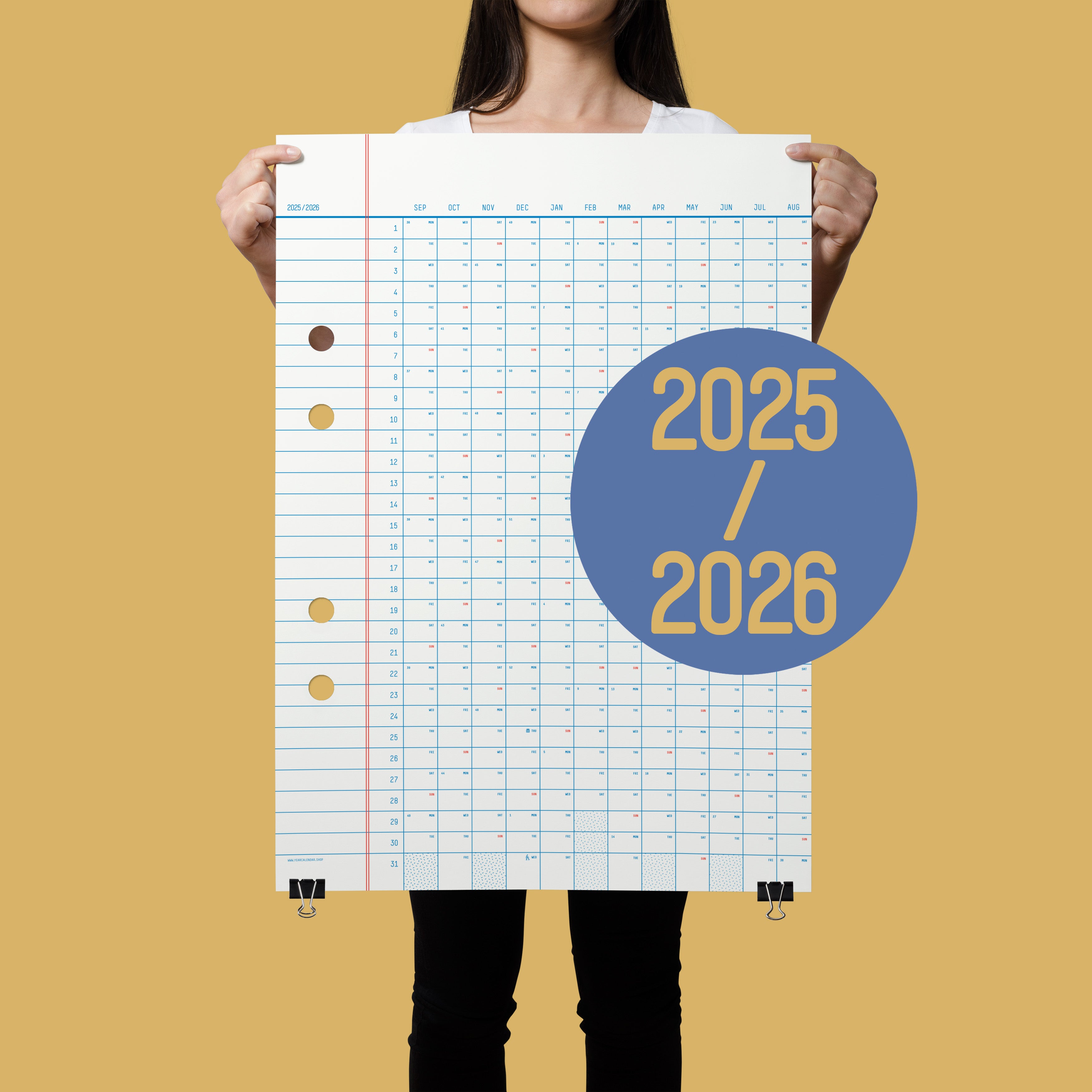 2025-2026 Academic Calendar 50x70cm