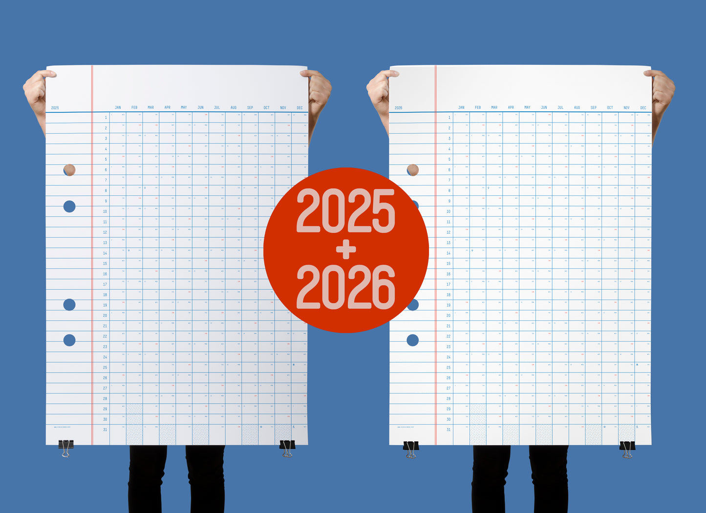 Classic Wall Calendars 2025 + 2026 – Bundle Deal (70x100cm)