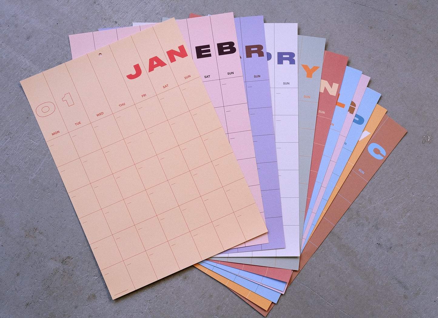 A3 Undated Wall Calendar
