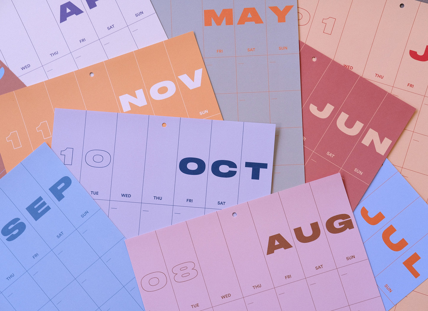 A3 Undated Wall Calendar