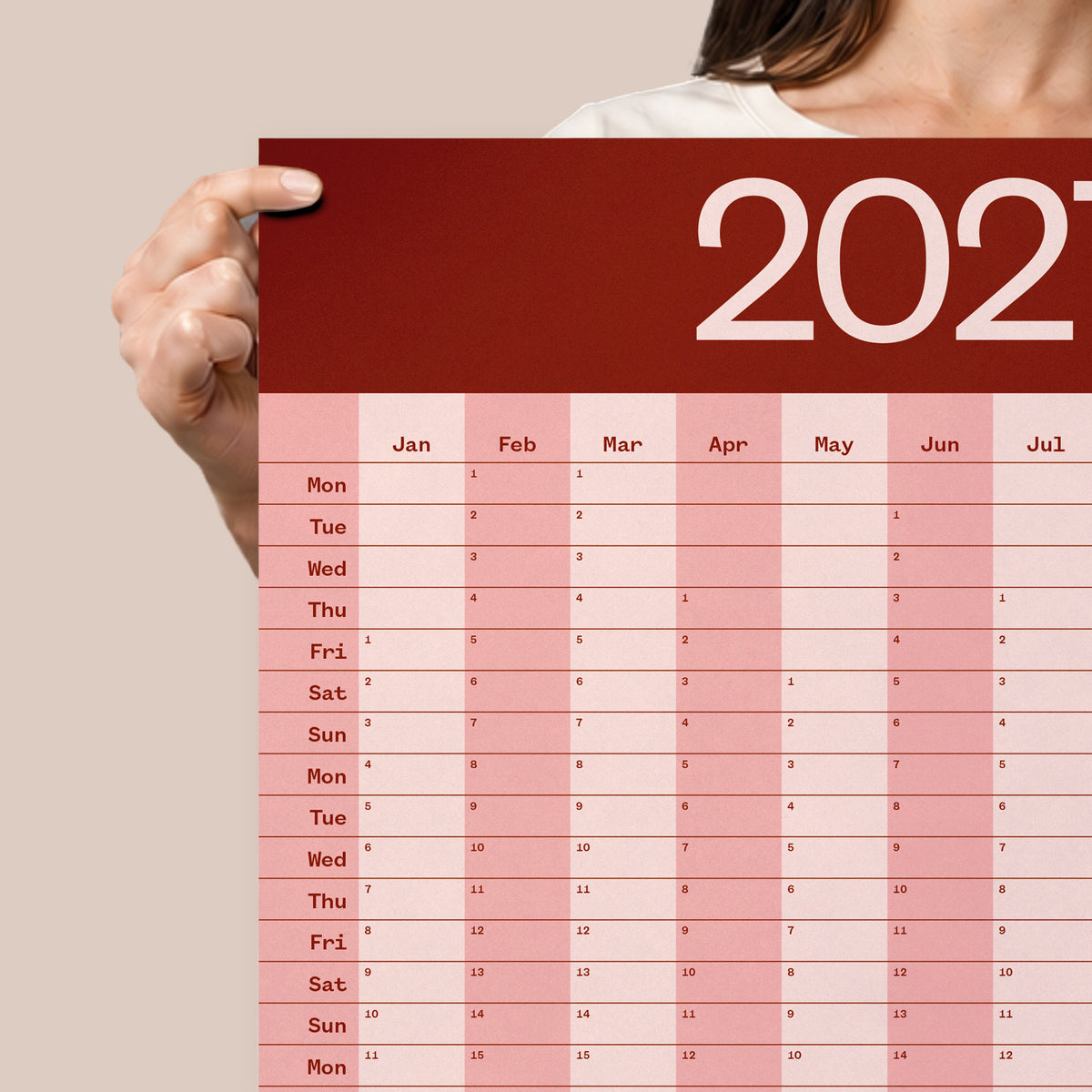 2027 Weekday-aligned calendar