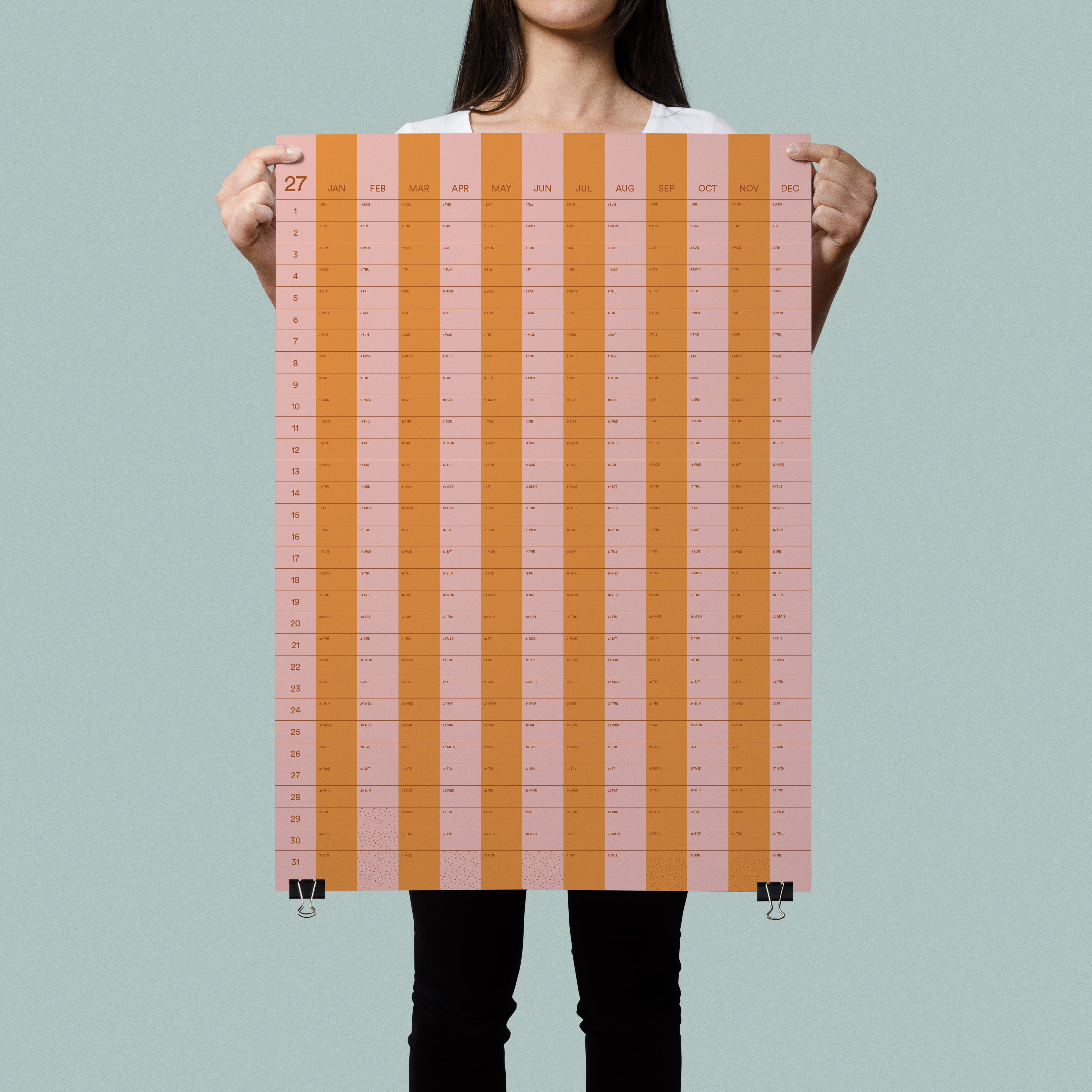 2027 Stripe Calendar 50x70cm