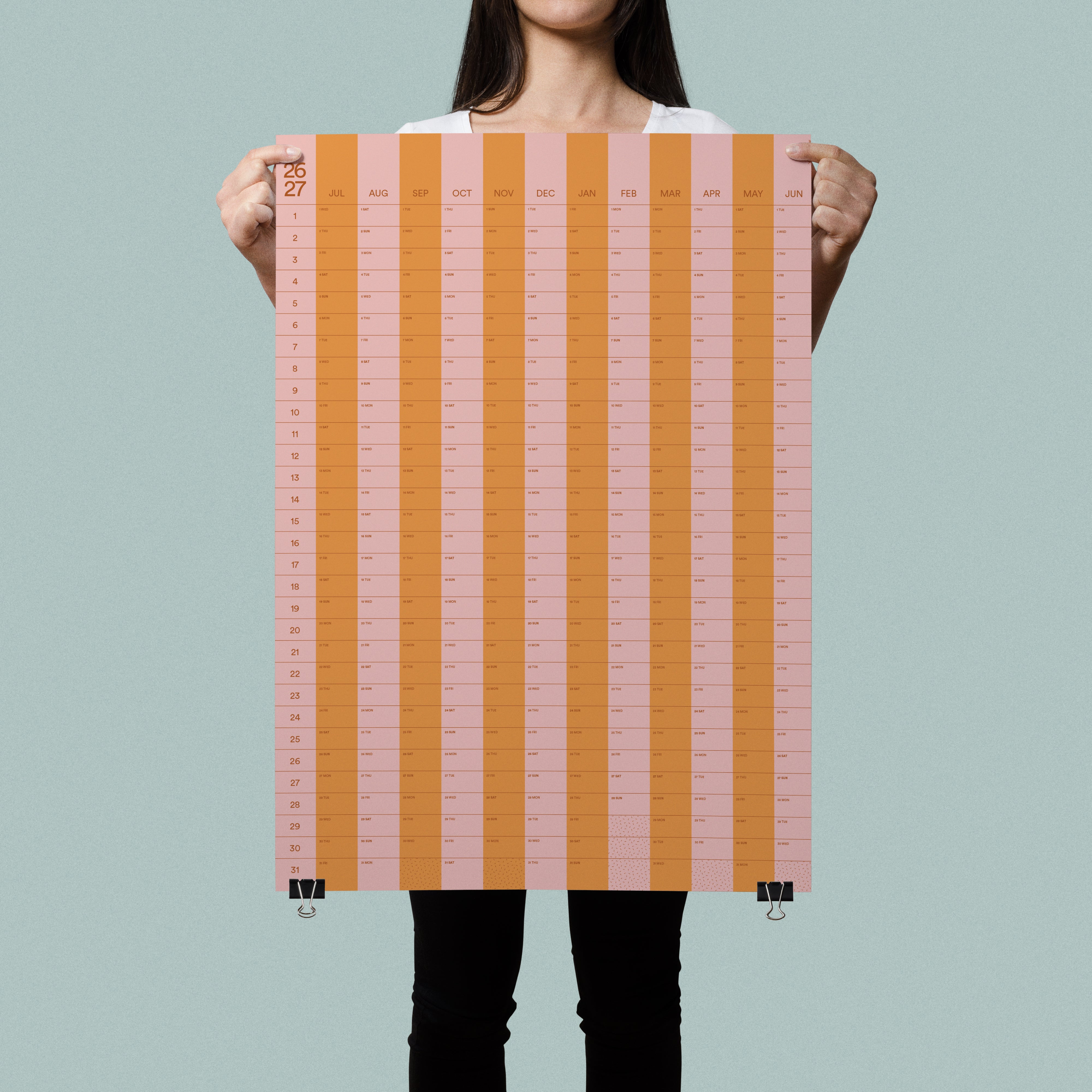 2026-2027 Stripe Academic 50x70cm