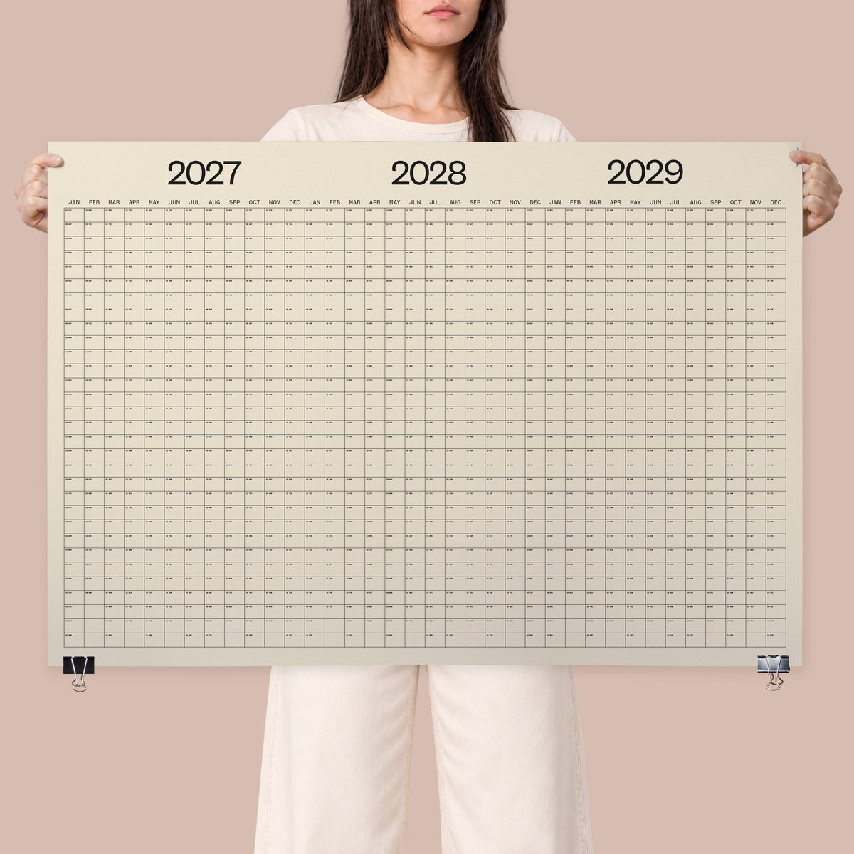 2027-2029, 3Year Calendar 100x70cm