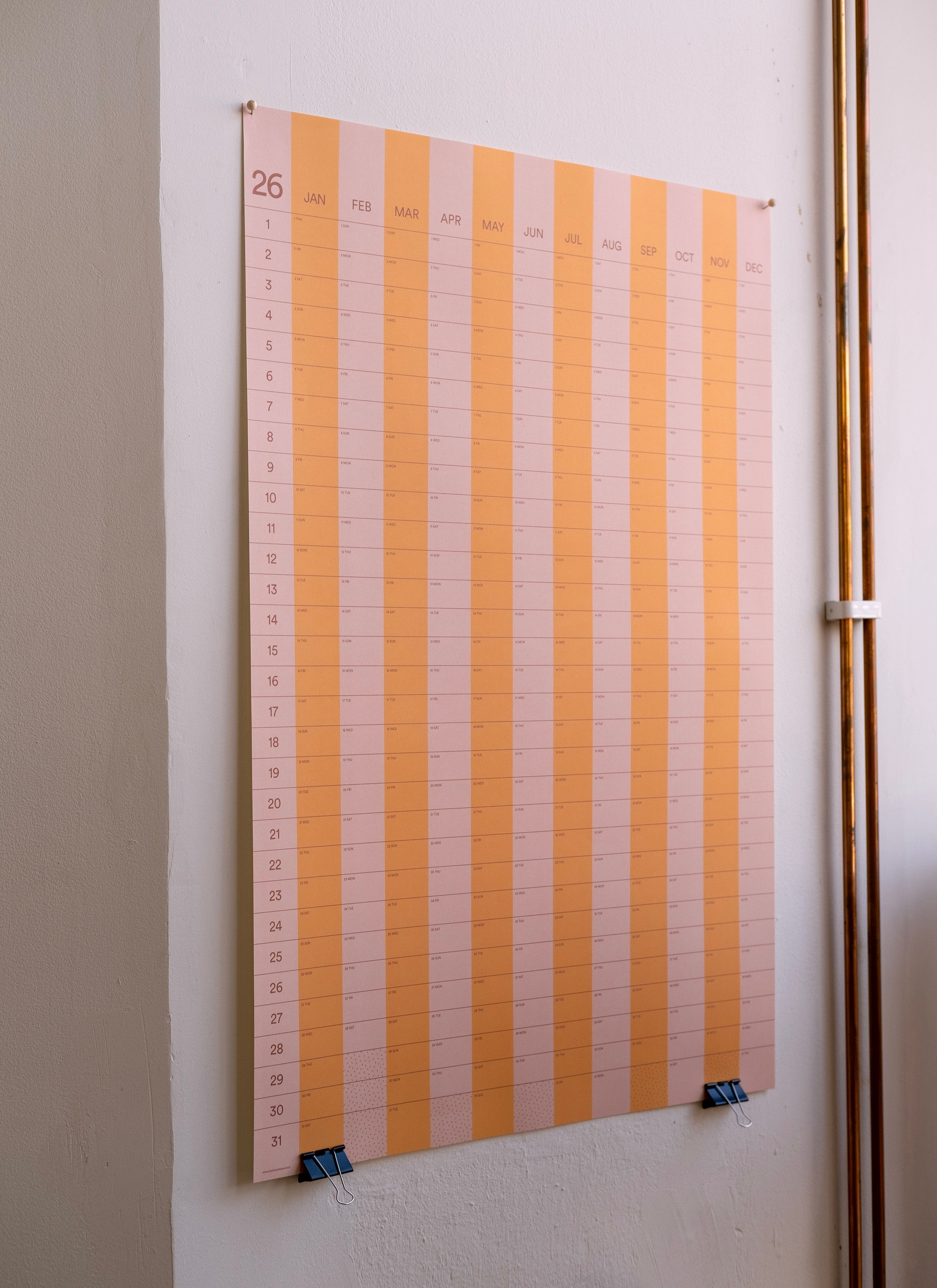 2026 Stripe Calendar 70x100cm