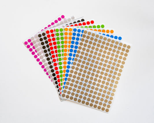 Runda klistermärken Ø10mm (för 70x100cm kalender)