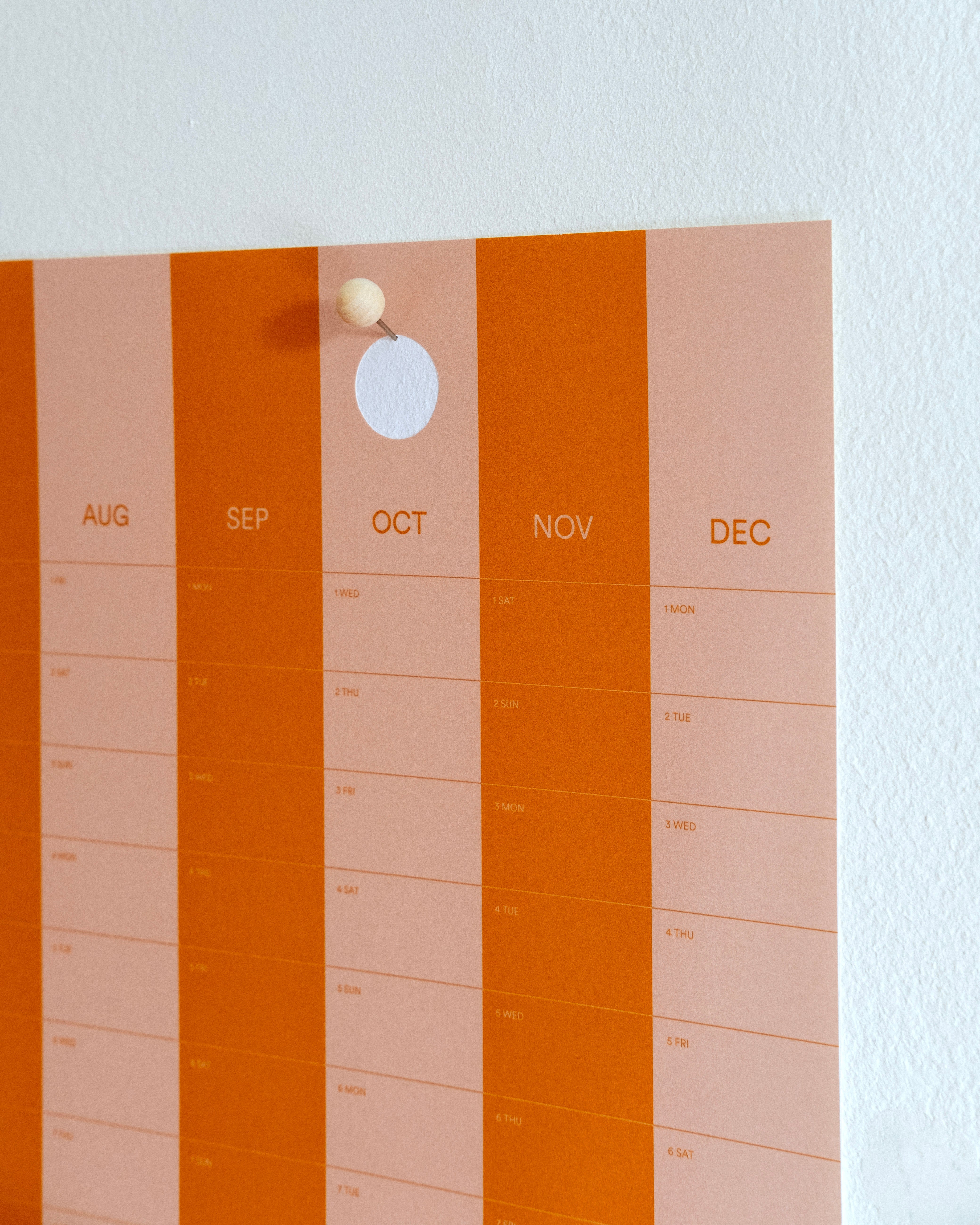 Stripe Wall Calendars 2025 + 2026 – Bundle Deal