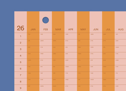 2026 Stripe Calendar 50x70cm
