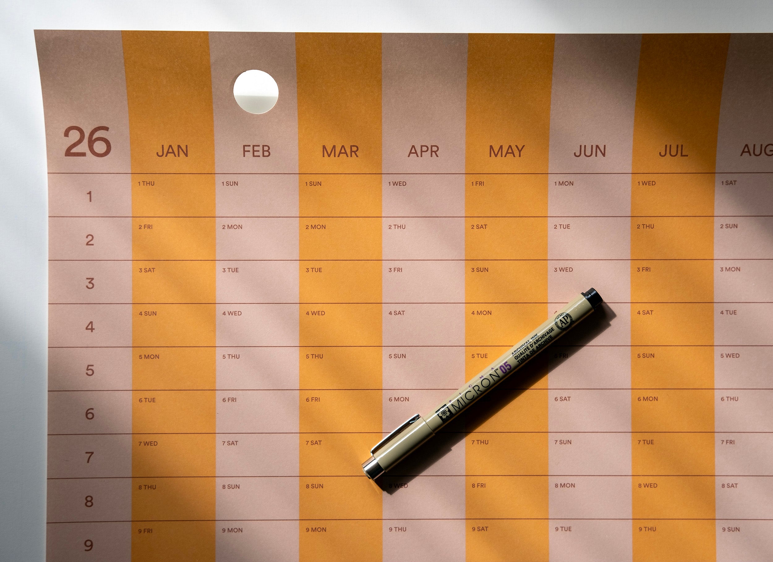 2026 Stripe Calendar 50x70cm
